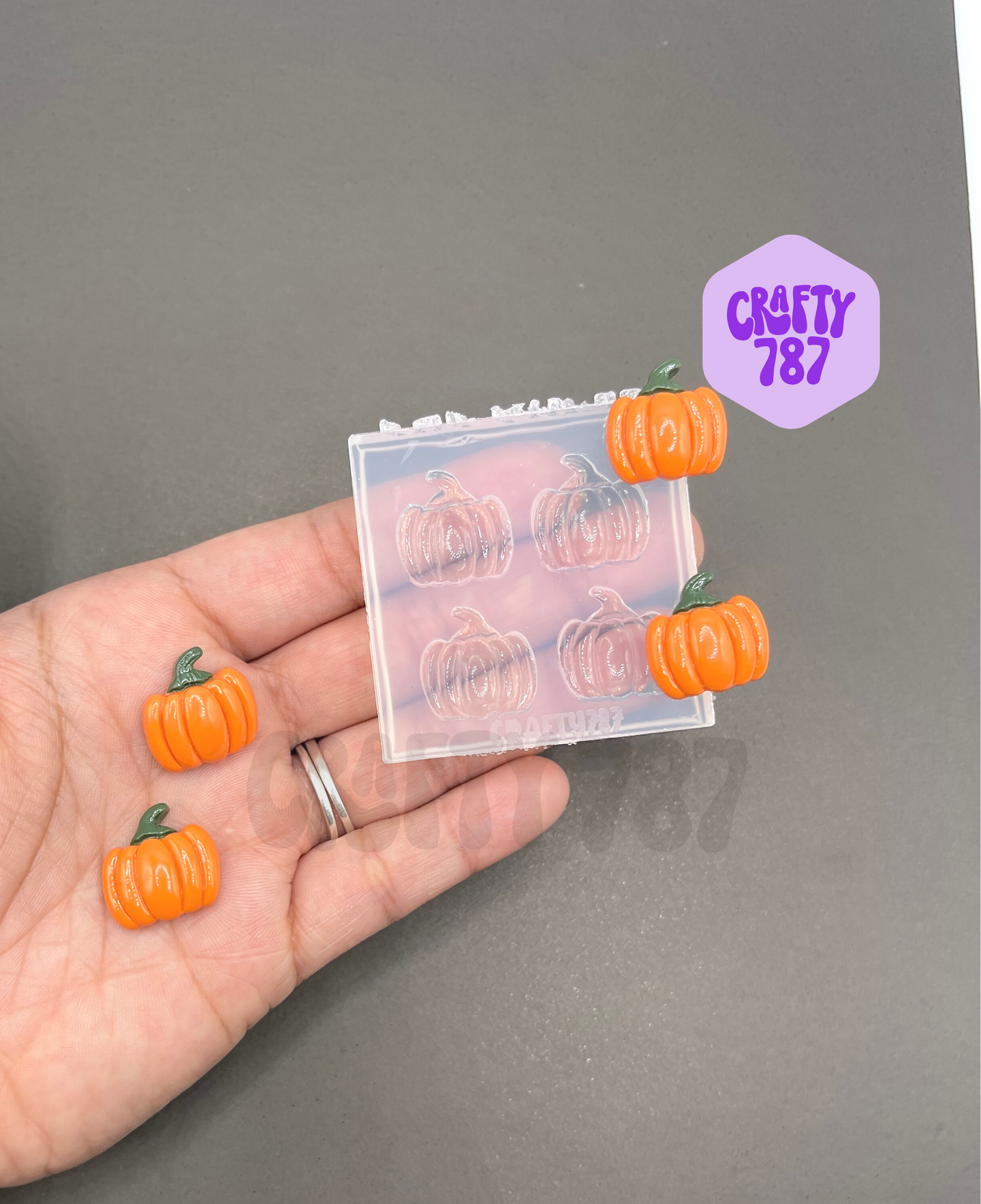 Pumpkin 3D Silicone Mold, Resin Earring Mold(A14)