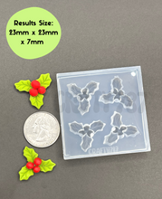 Load image into Gallery viewer, Mistletoe 3D Silicone Mold, Resin Earring Mold (A14)
