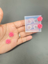 Load image into Gallery viewer, Rose 2Pairs Stud Earring Silicone Mold
