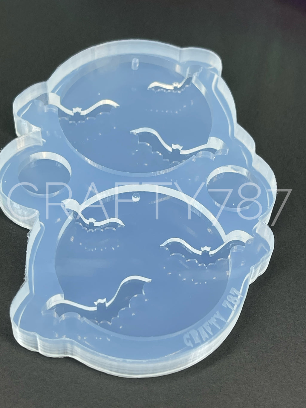 Moon and Bats Dangle Earring Silicone Mold Layer(C4)