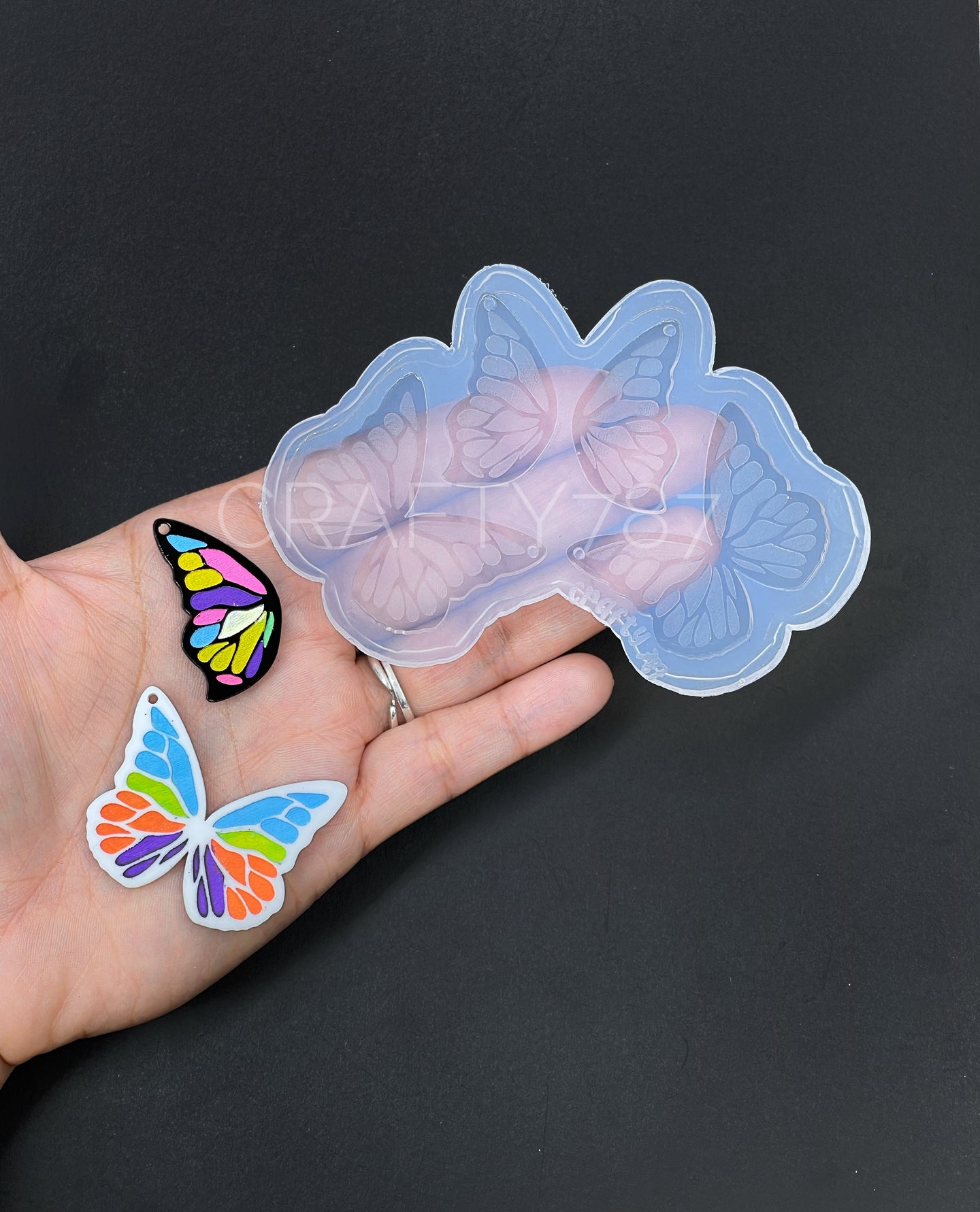 Butterfly Mid Dangle Earring Silicone Mold (D4)