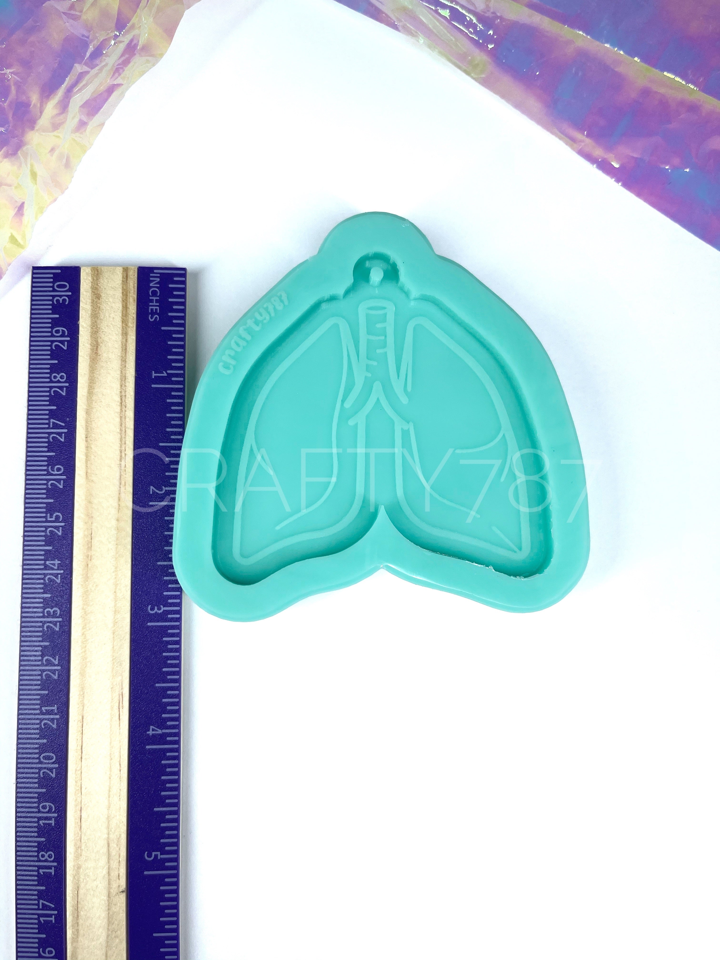 Lung/Pulmón Keychain Silicone Mold (D10)