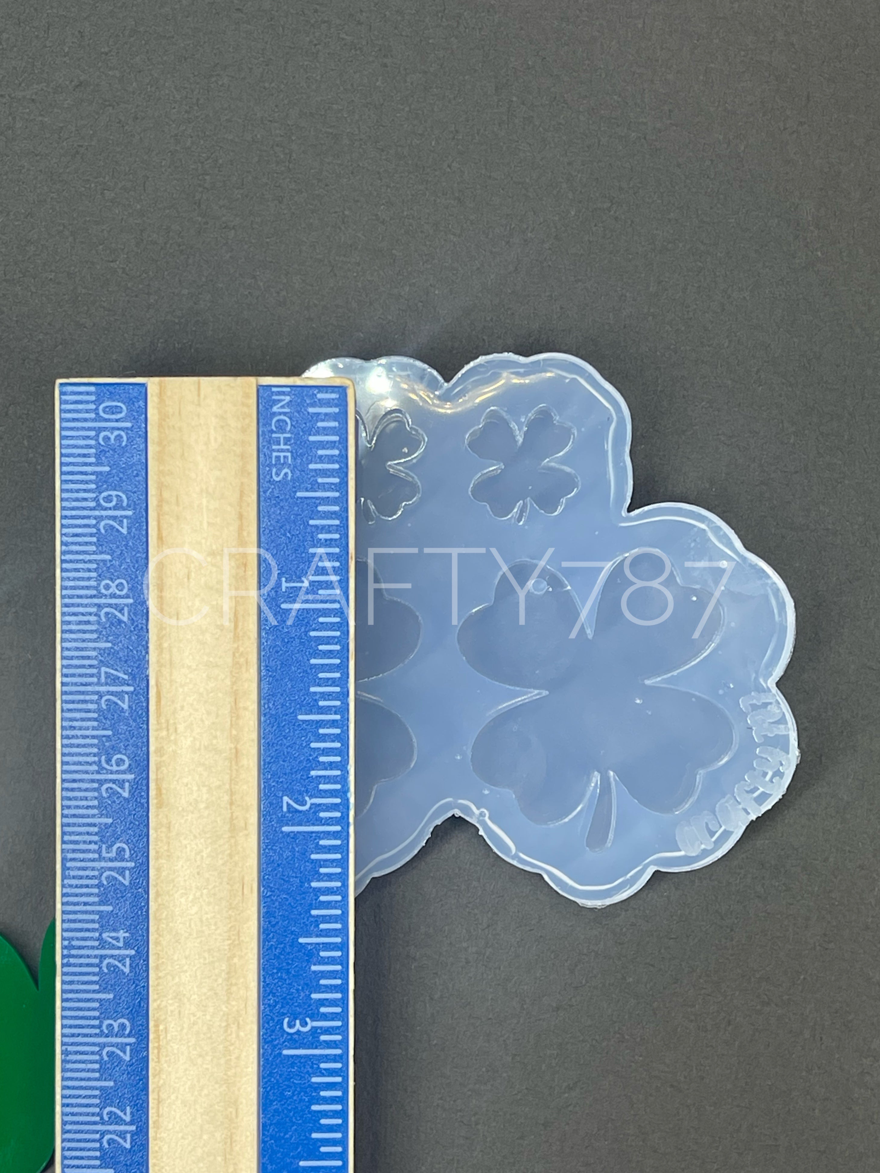 Four Leaf Clover Shamrock Earring Silicone Mold (D5)
