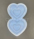 Two Heart Dangle Earring Mold Valentines Corazon (D1)