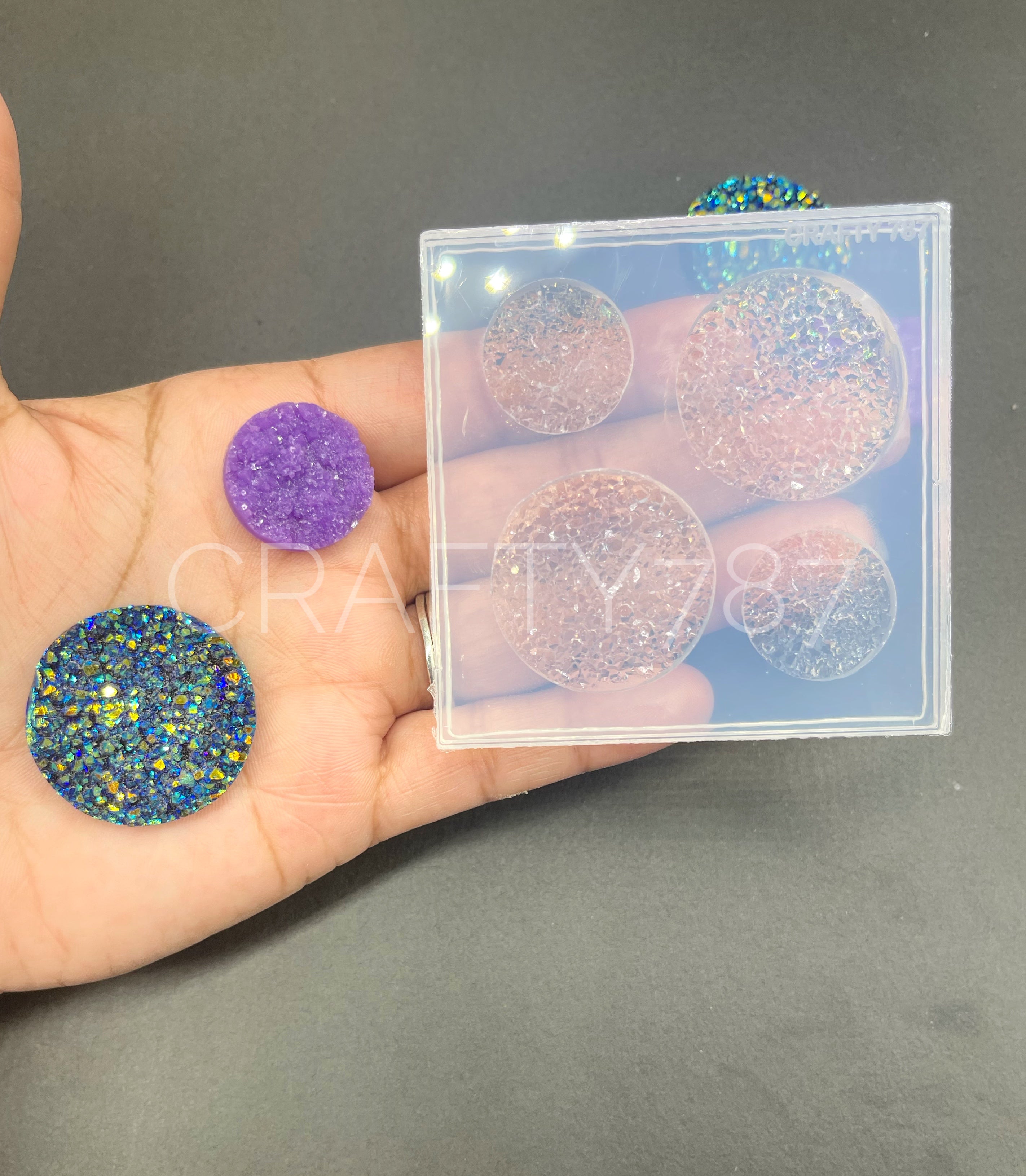 Druzy Variety Palette Circle 30mm and 20mm(B5)