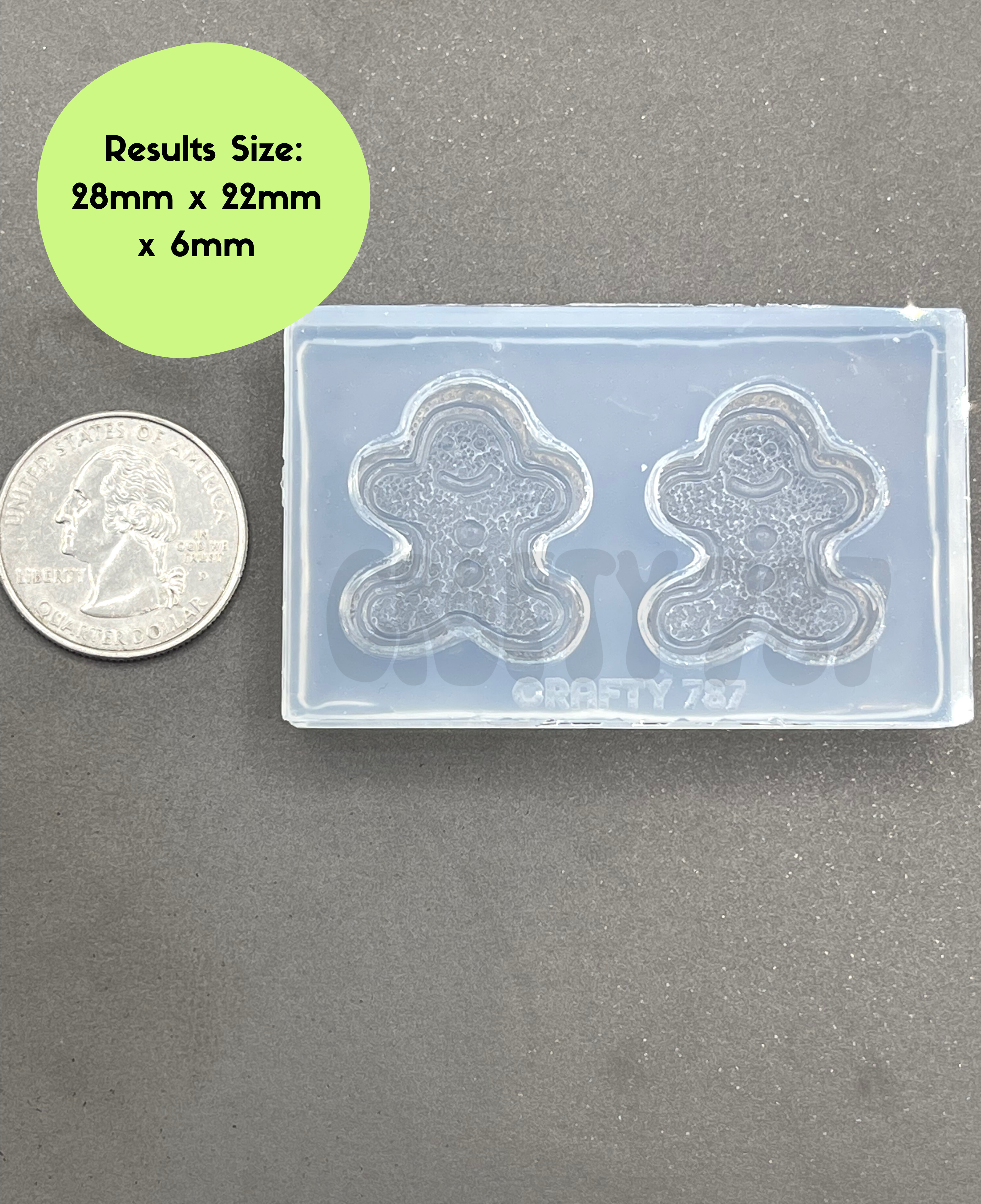 Gingerbread Cookie Silicone Mold, Resin Mold (B13)