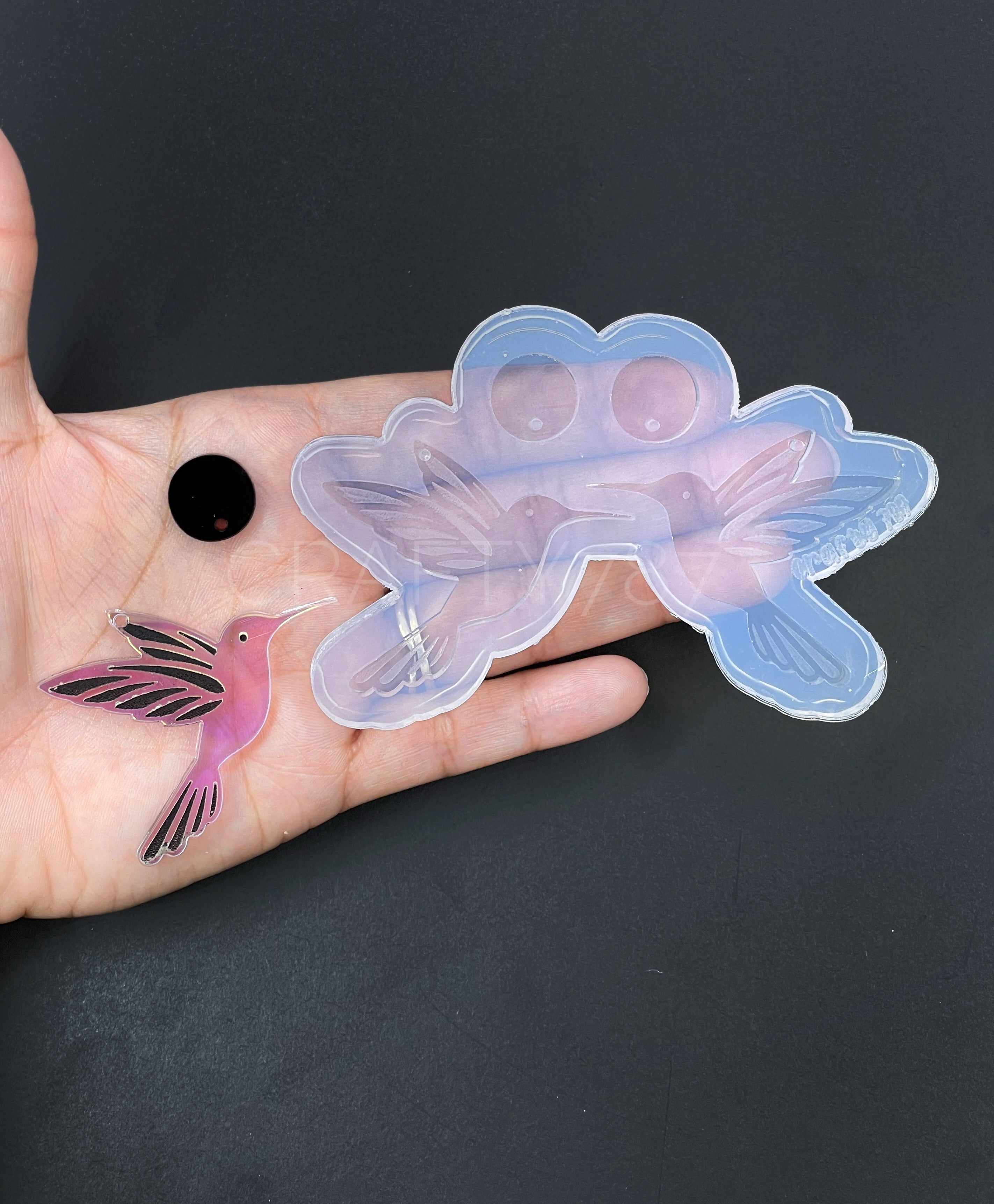 Hummingbird Dangle Earring Silicone Mold (D5)