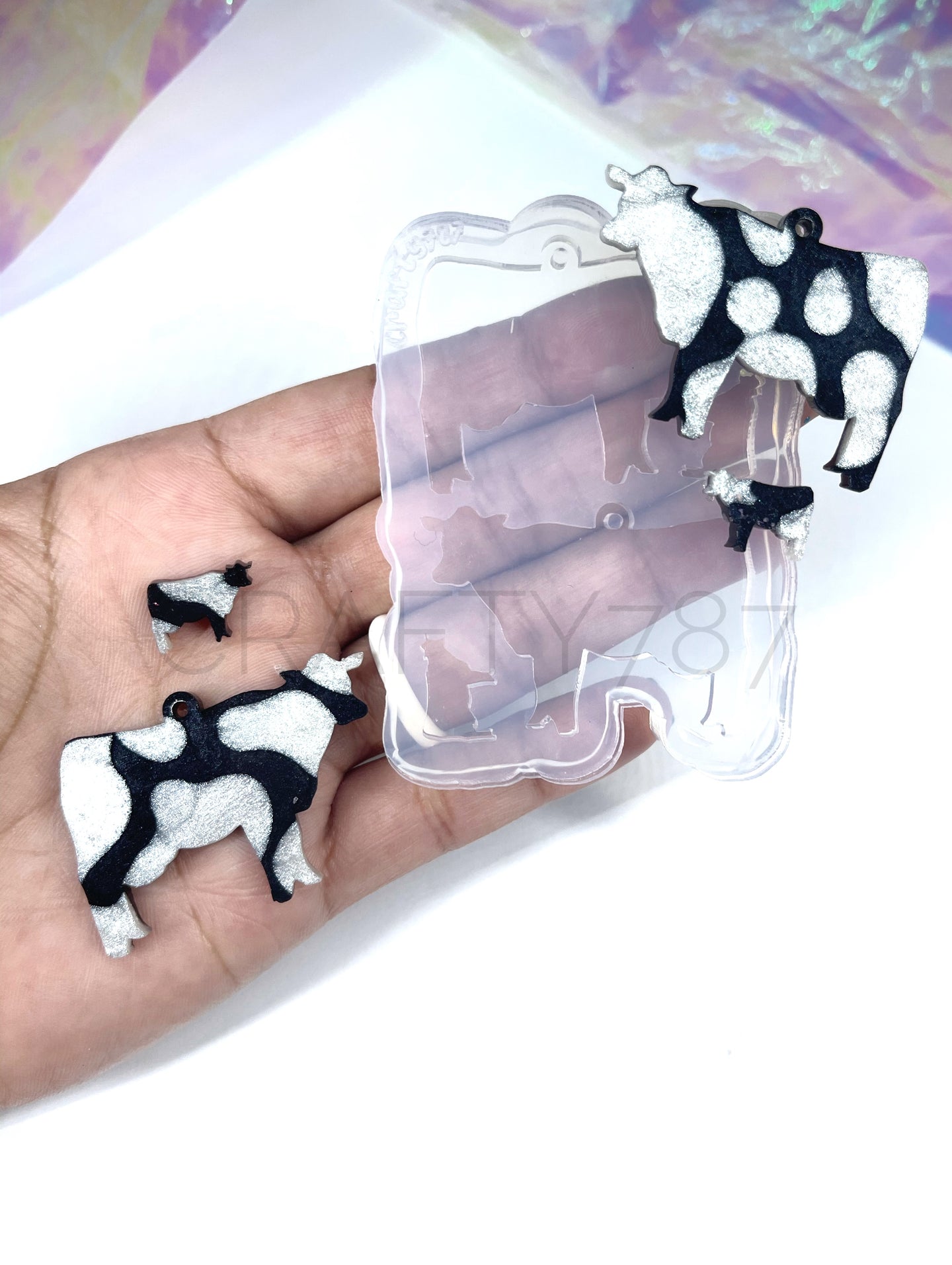 Cow Dangle Earring Silicone Mold (C8)