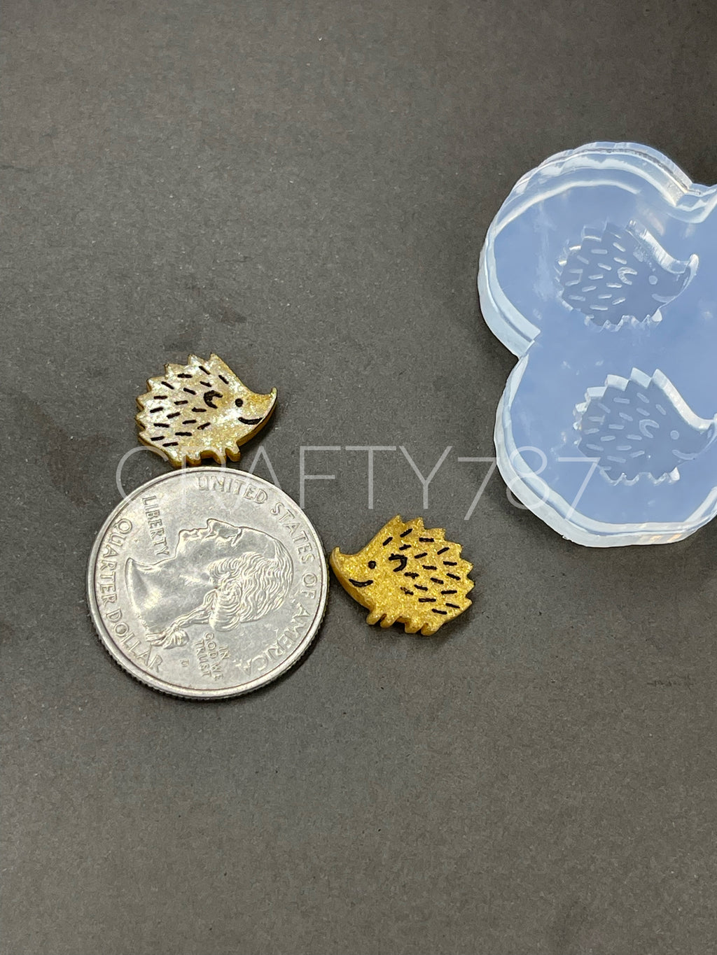 Hedgehog Porcupine Stud Earring Silicone Mold (B13)