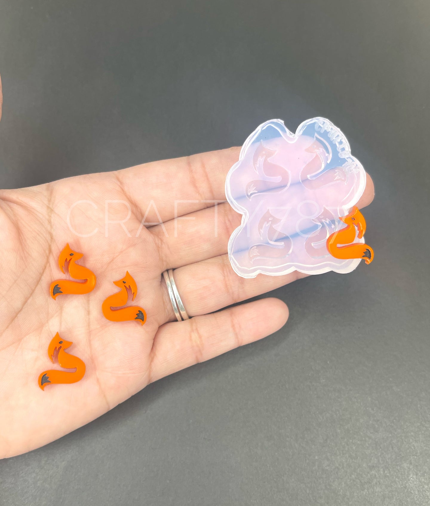 Fox Stud Earring Silicone Mold (B6)