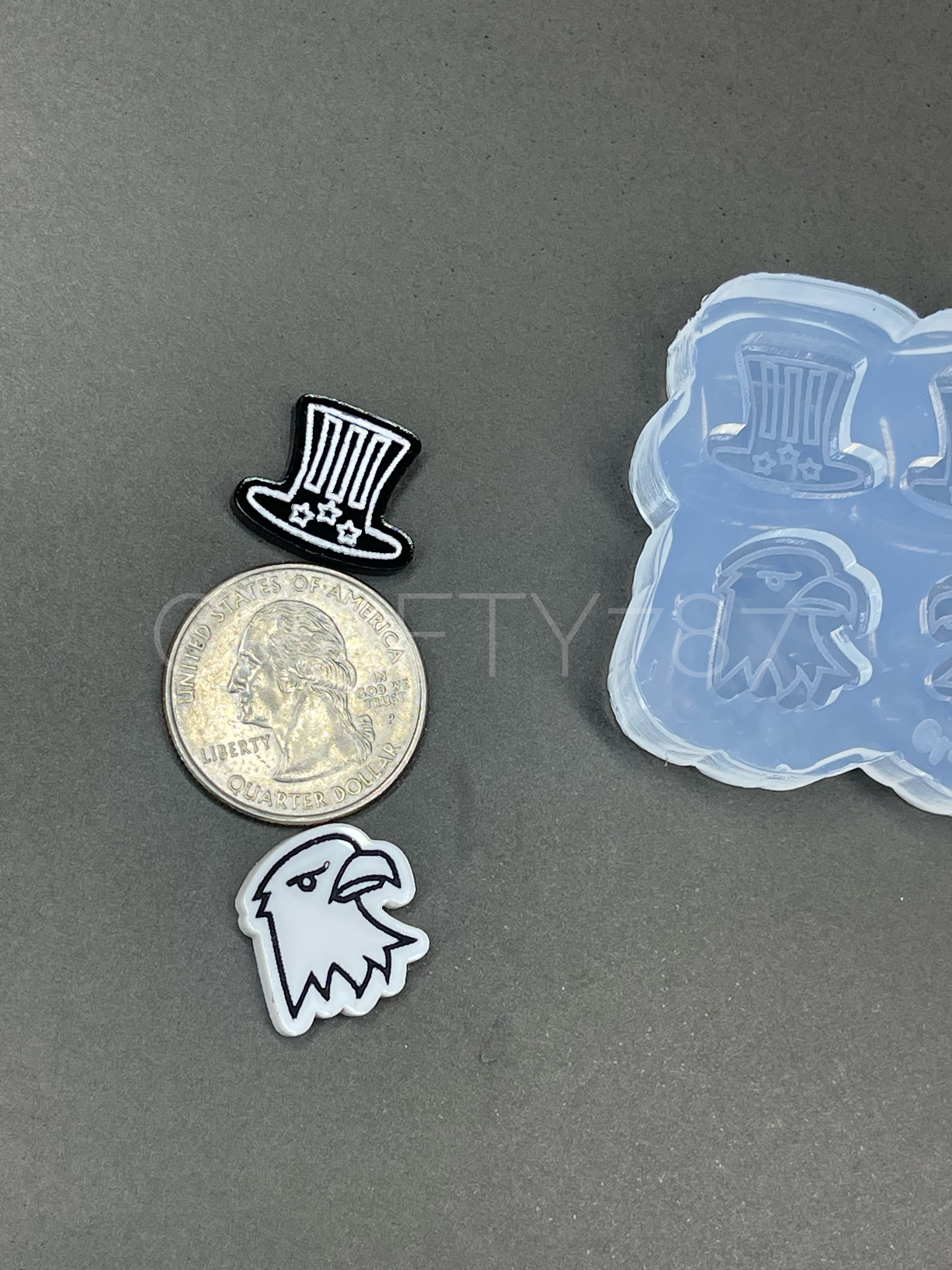 Eagle USA Stud Earring Silicone Mold (B13)