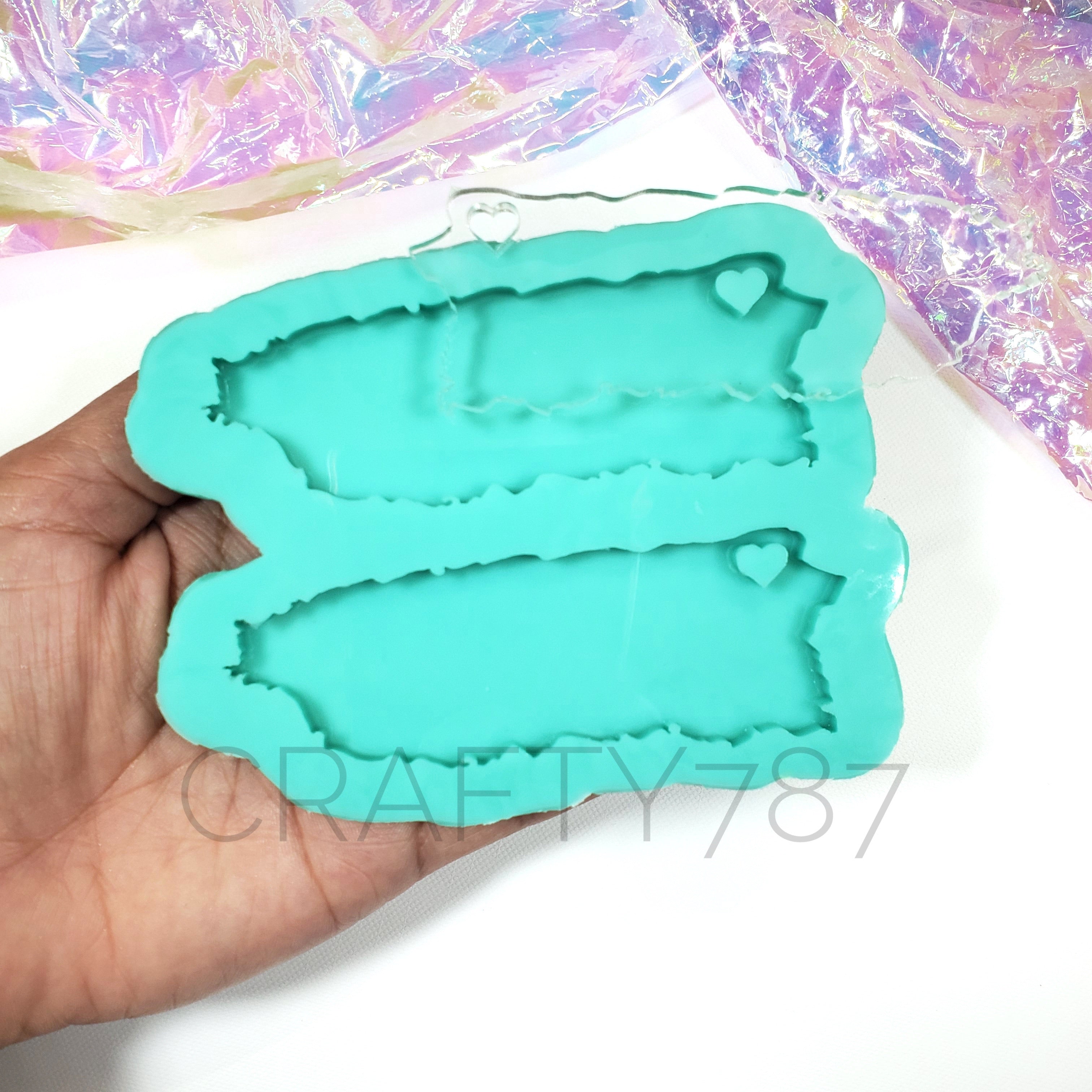 Puerto Rico Big Keychain Silicone Mold | 3.3in x 1.05 in | Molde para Llavero
