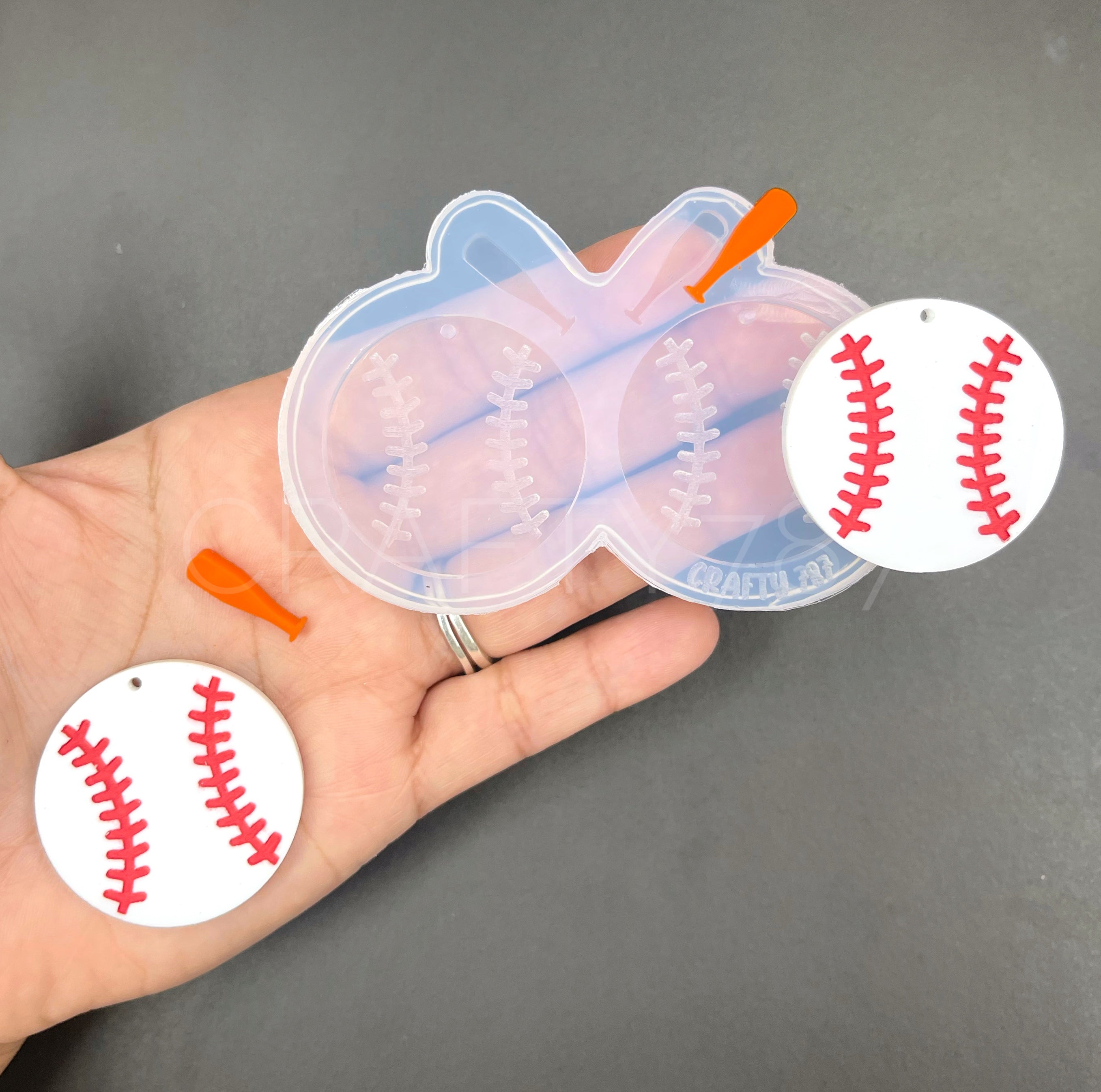 Baseball Dangle Earring Mold (D5)