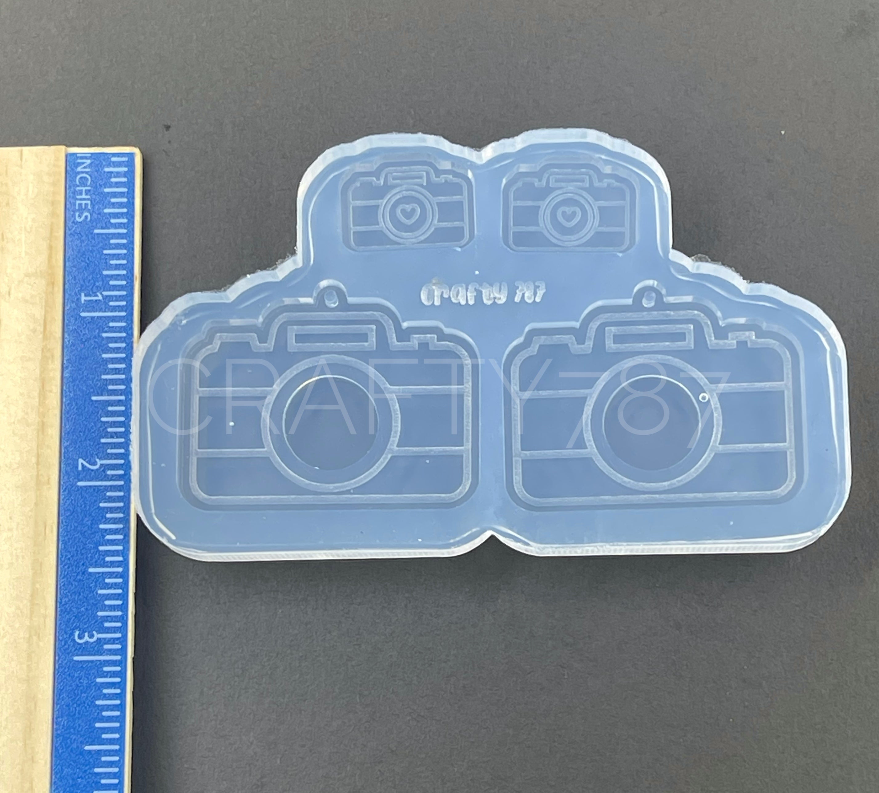 Camera Dangle Earring Silicone Mold Layer Camara(D4)