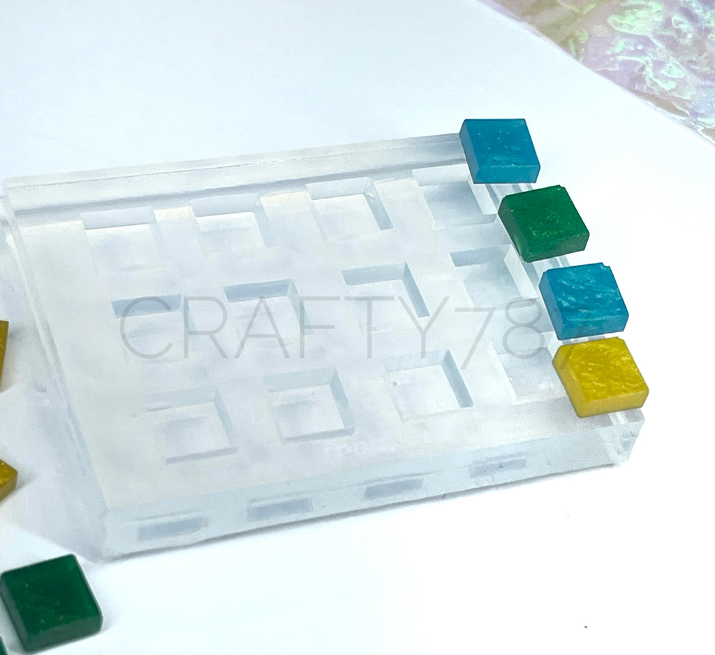 Mini Square Stud Earrings Silicone Mold 8.29mm (B10)