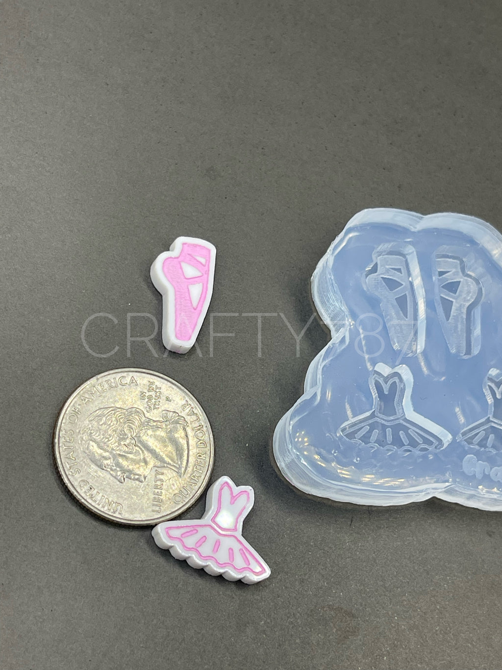 Ballet Stud Earring Silicone Mold, Bits Mold (B13)