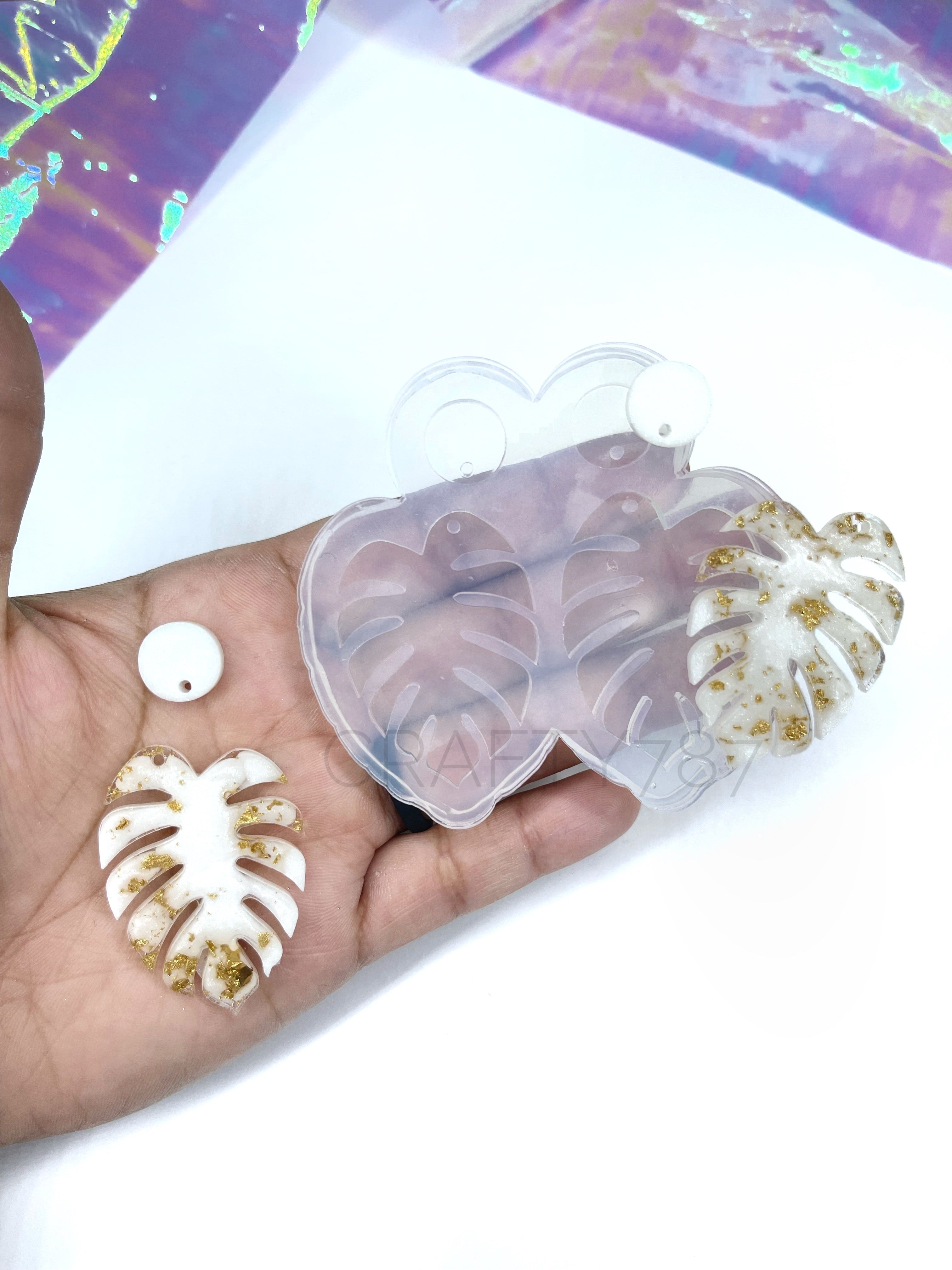 Monstera Dangle Set 1.6in Earring Silicone Mold
