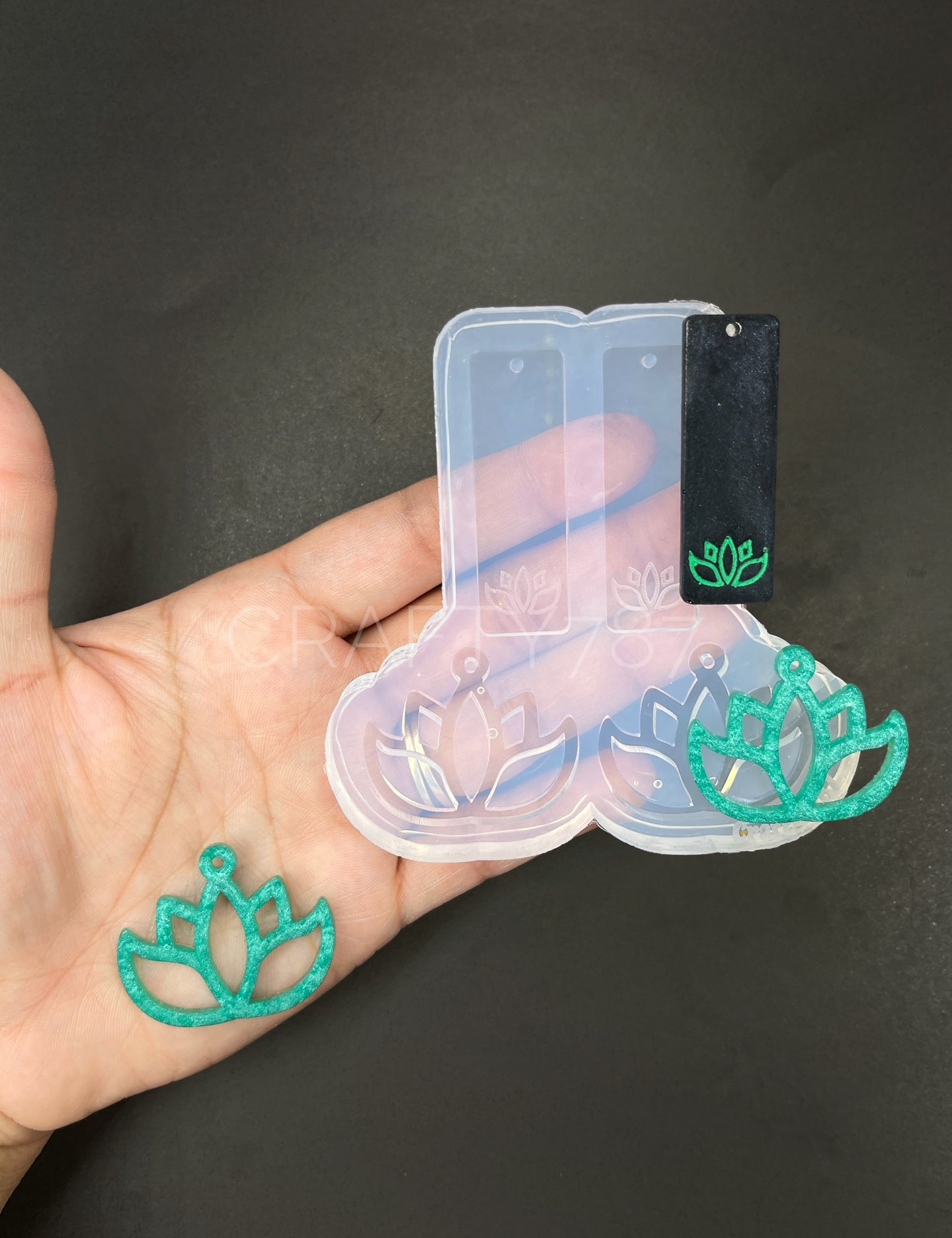 Lotus Dangle Earring Silicone Mold (C13)