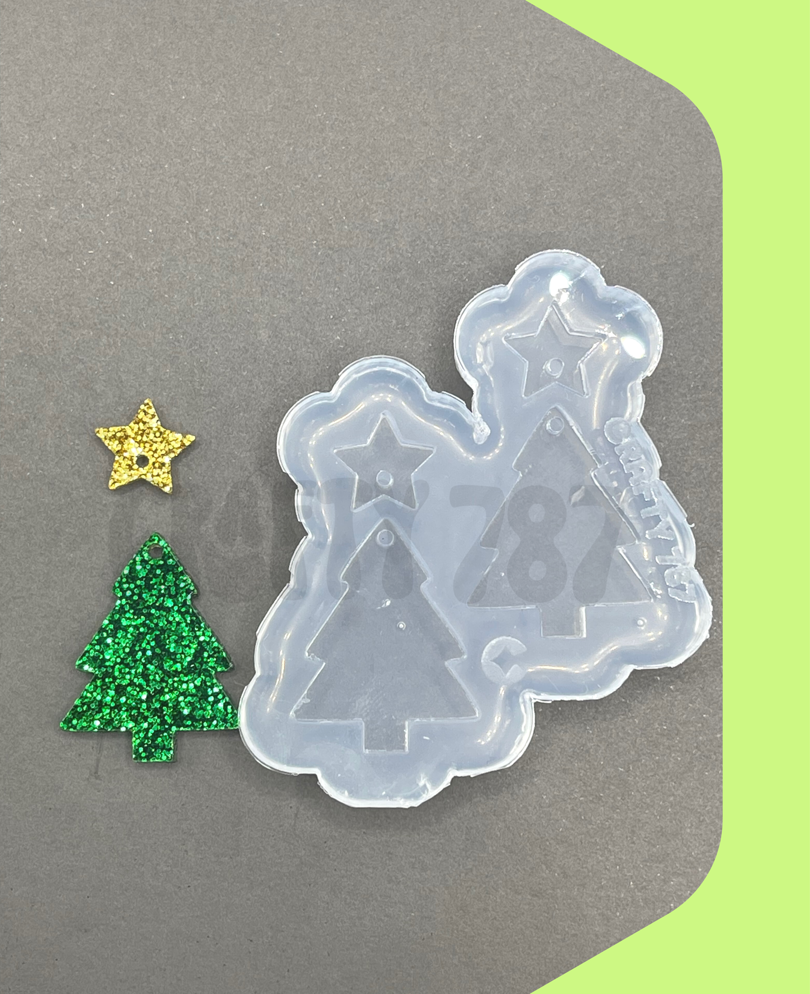 Christmas Tree Earring Mold (small version) (C14)