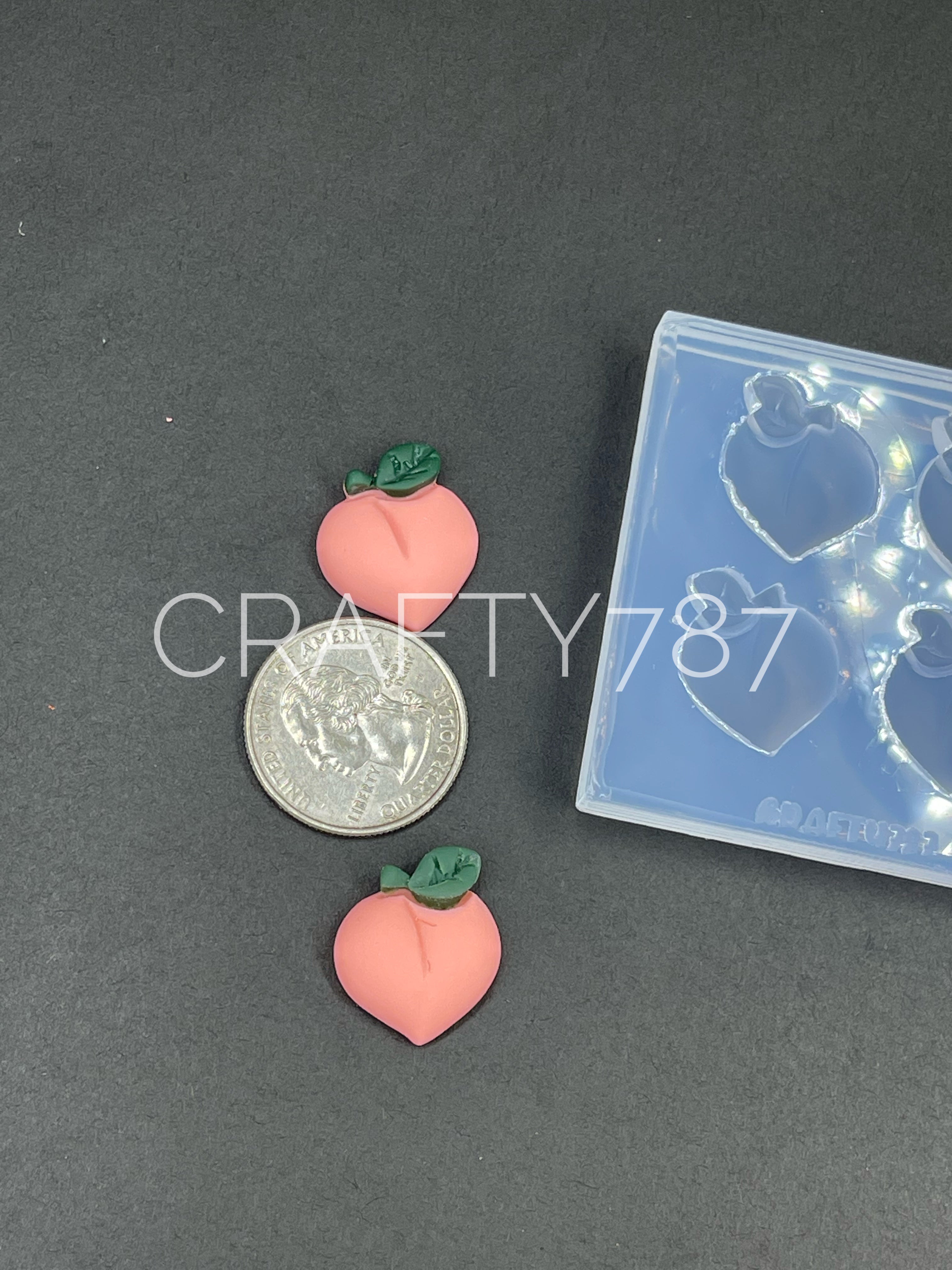 Peach Stud Earring Silicone Mold (D4)