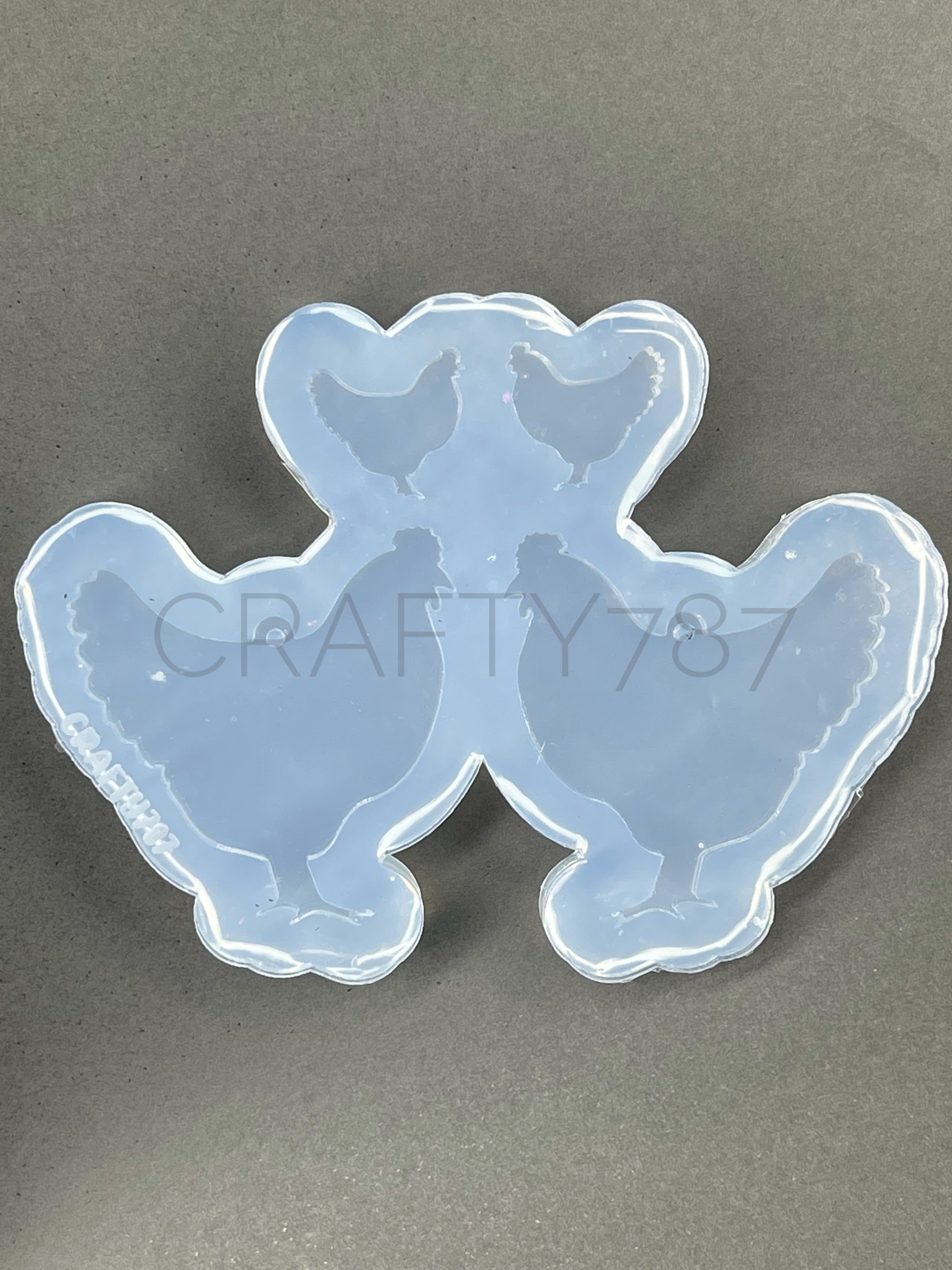 Chicken Gallina Dangle Earrings Silicone Mold (C8)
