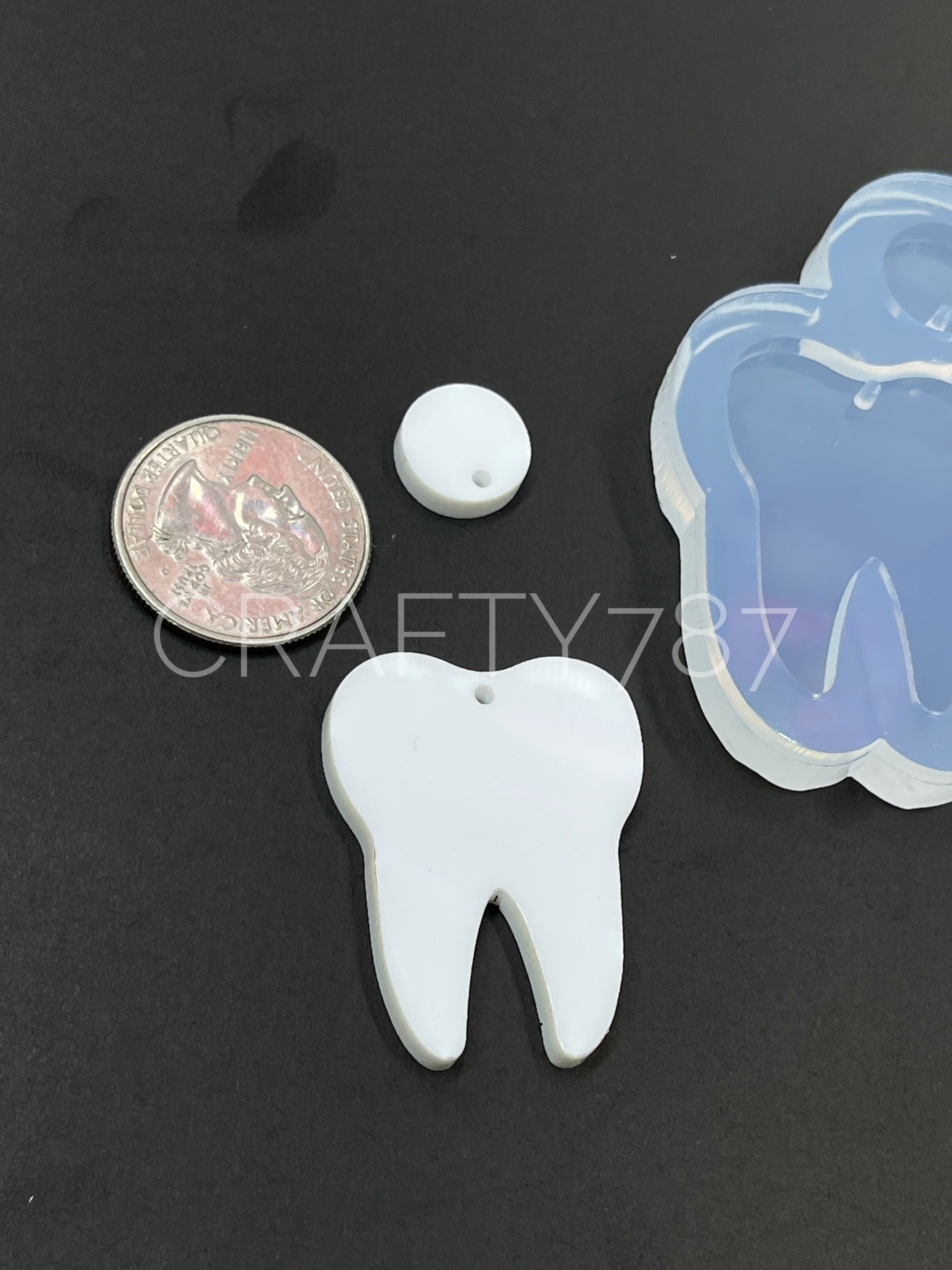 Tooth Dangle Keychain Silicone Mold (C5)