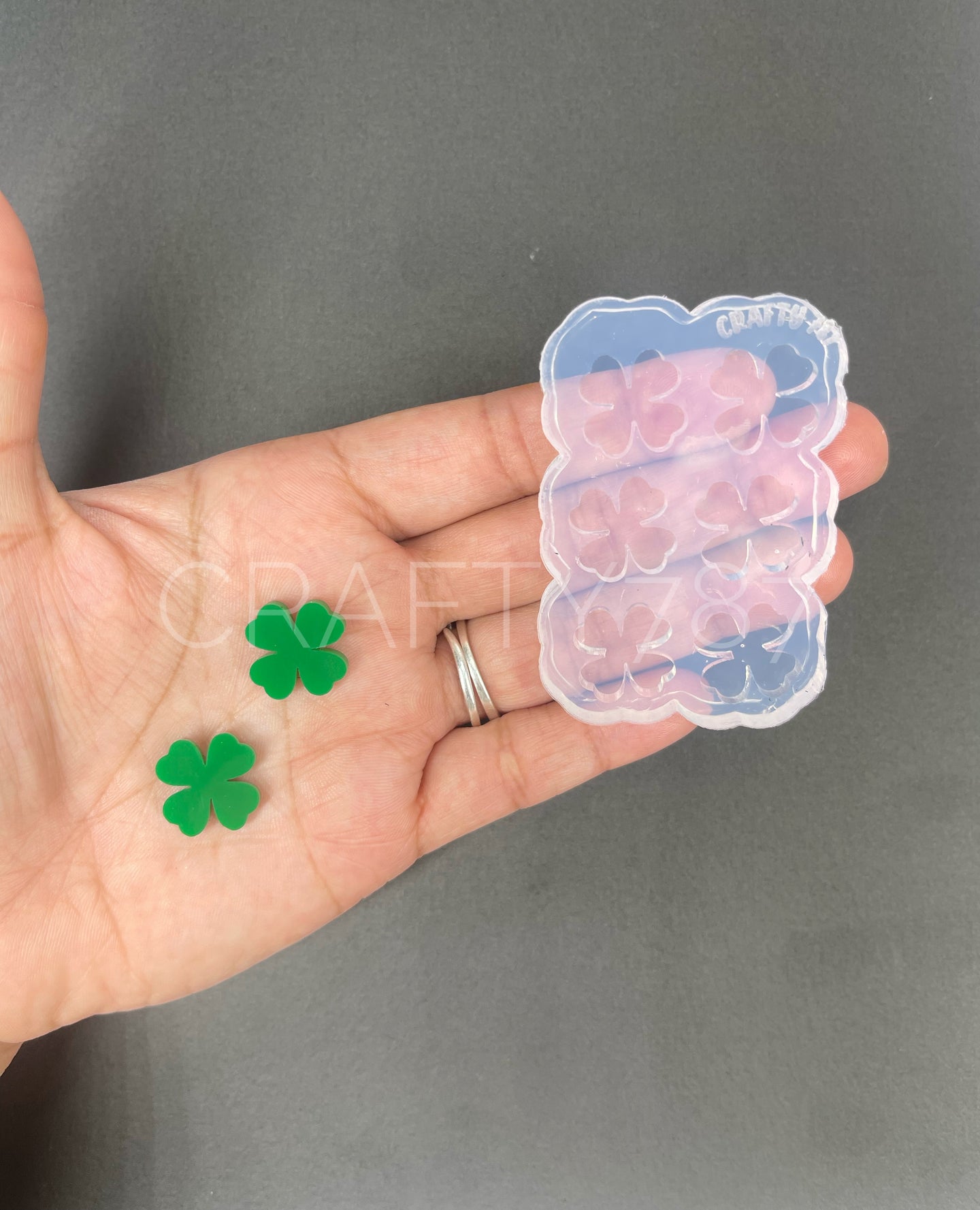 Four Leaf Clover Stud Earring Silicone Mold (A2)