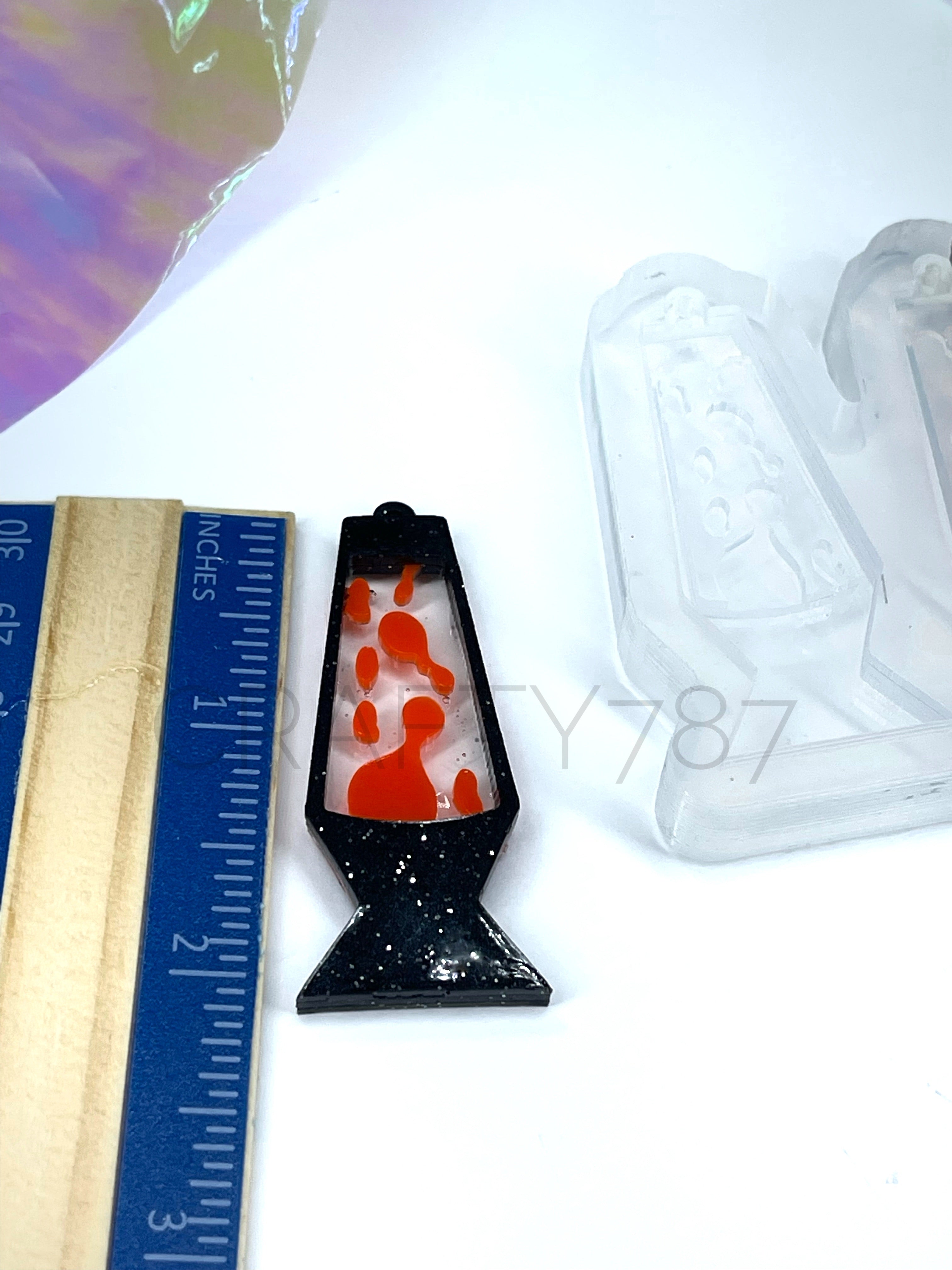 Lava lamp Dangle Earring Silicone Mold 2D (C7)