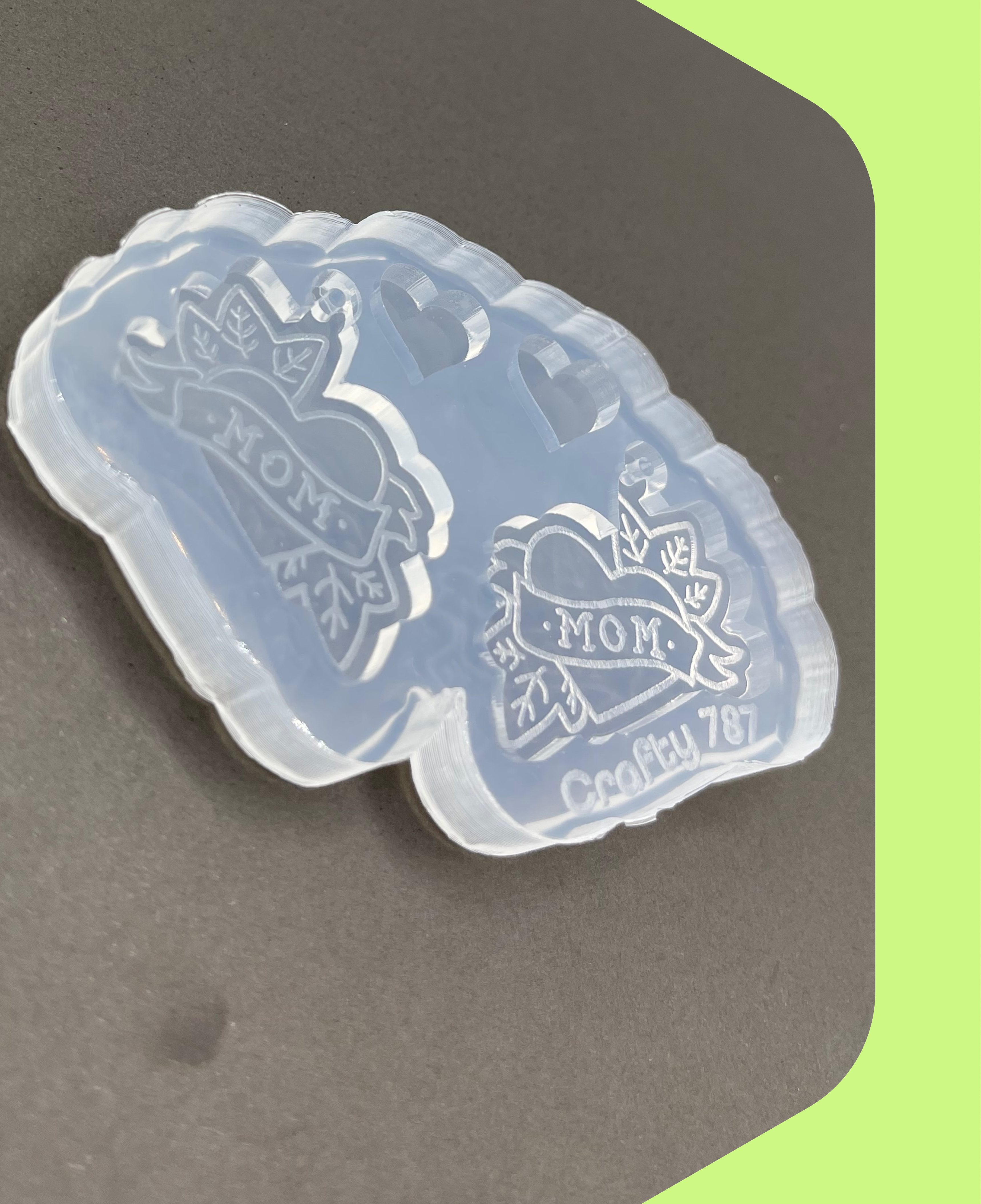 Mom Dangle Earring Silicone Mold(c15)