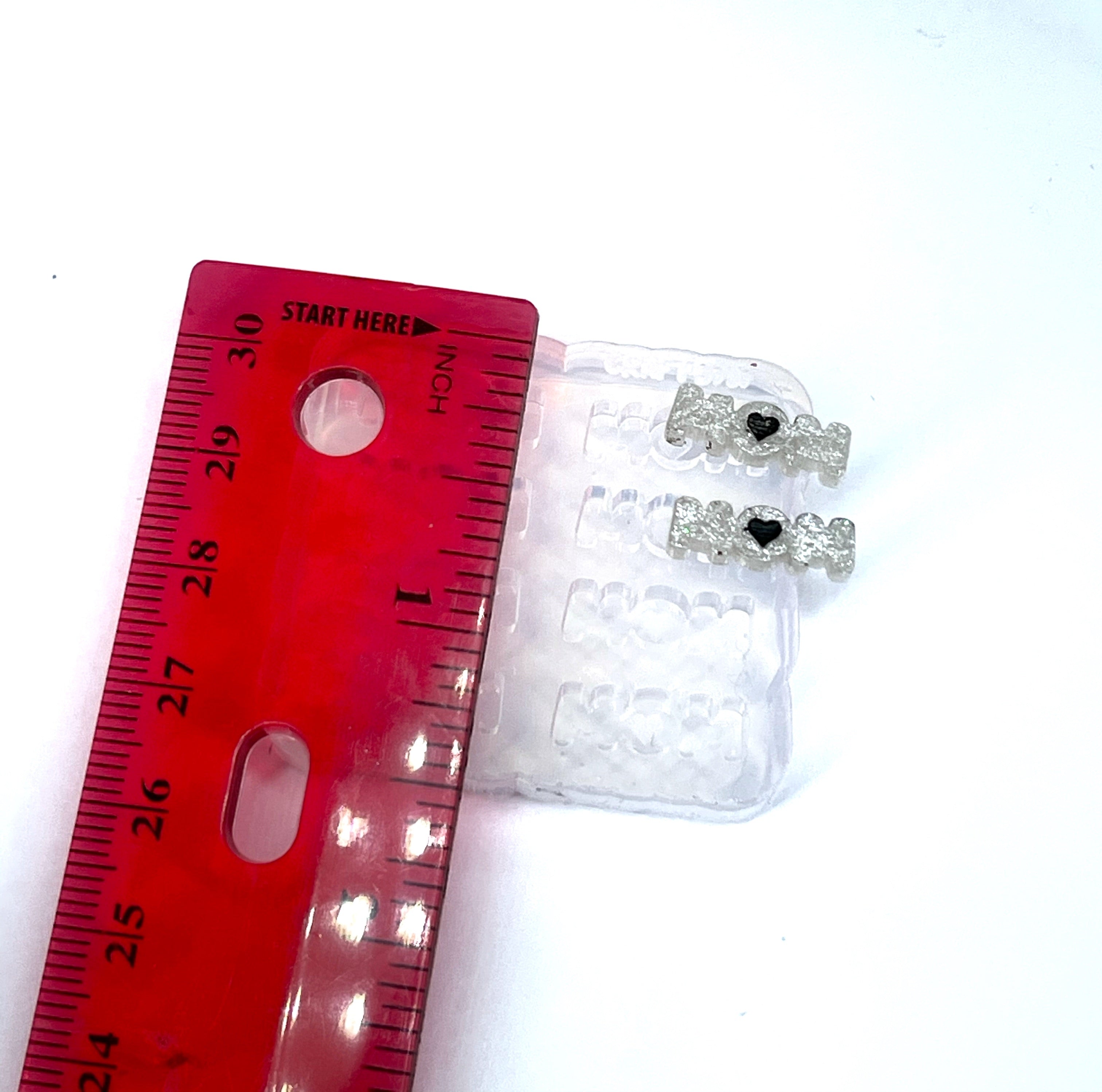 MOM Studs Earring Silicone Mold 4 Pairs(A7)