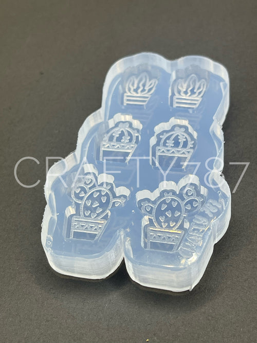 Cactus Variety Stud Earring Silicone Mold (A2)