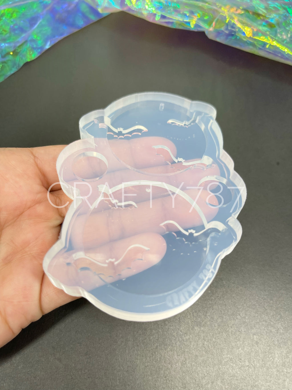 Moon and Bats Dangle Earring Silicone Mold Layer(C4)
