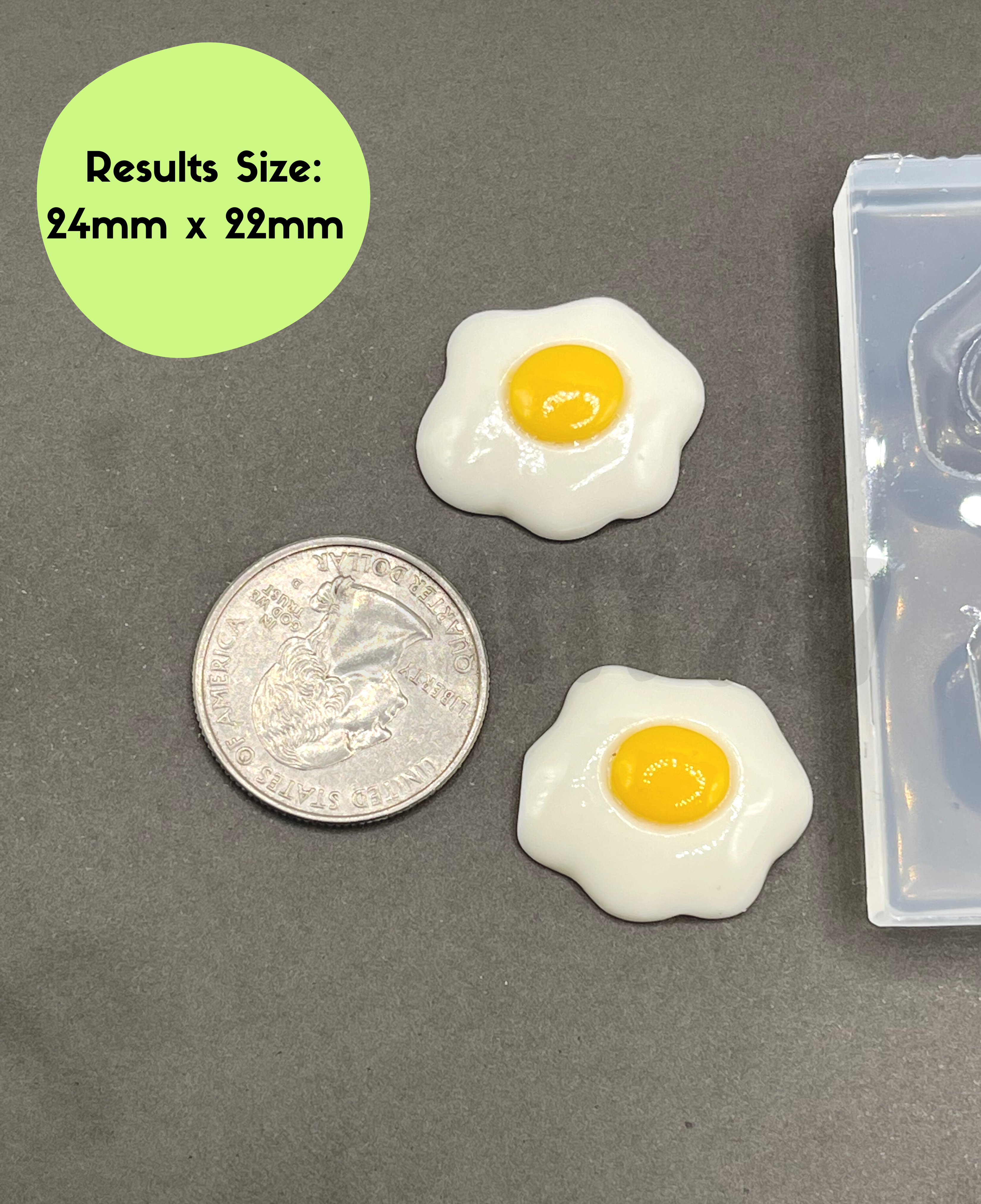 Fried Egg Silicone Mold, Resin Earring Mold (A14)