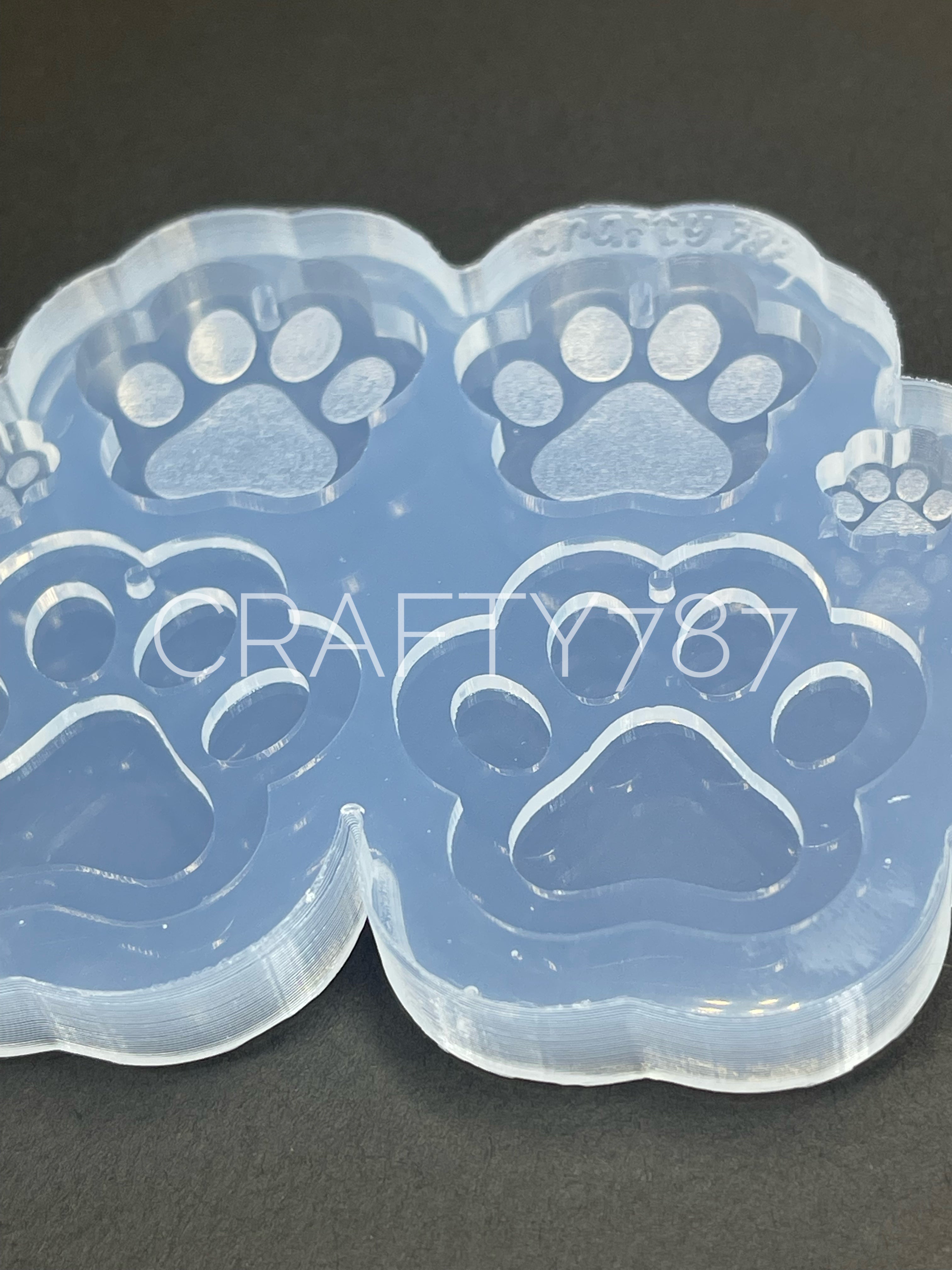 Paw Dangle Layer Earring Silicone Mold(D4)