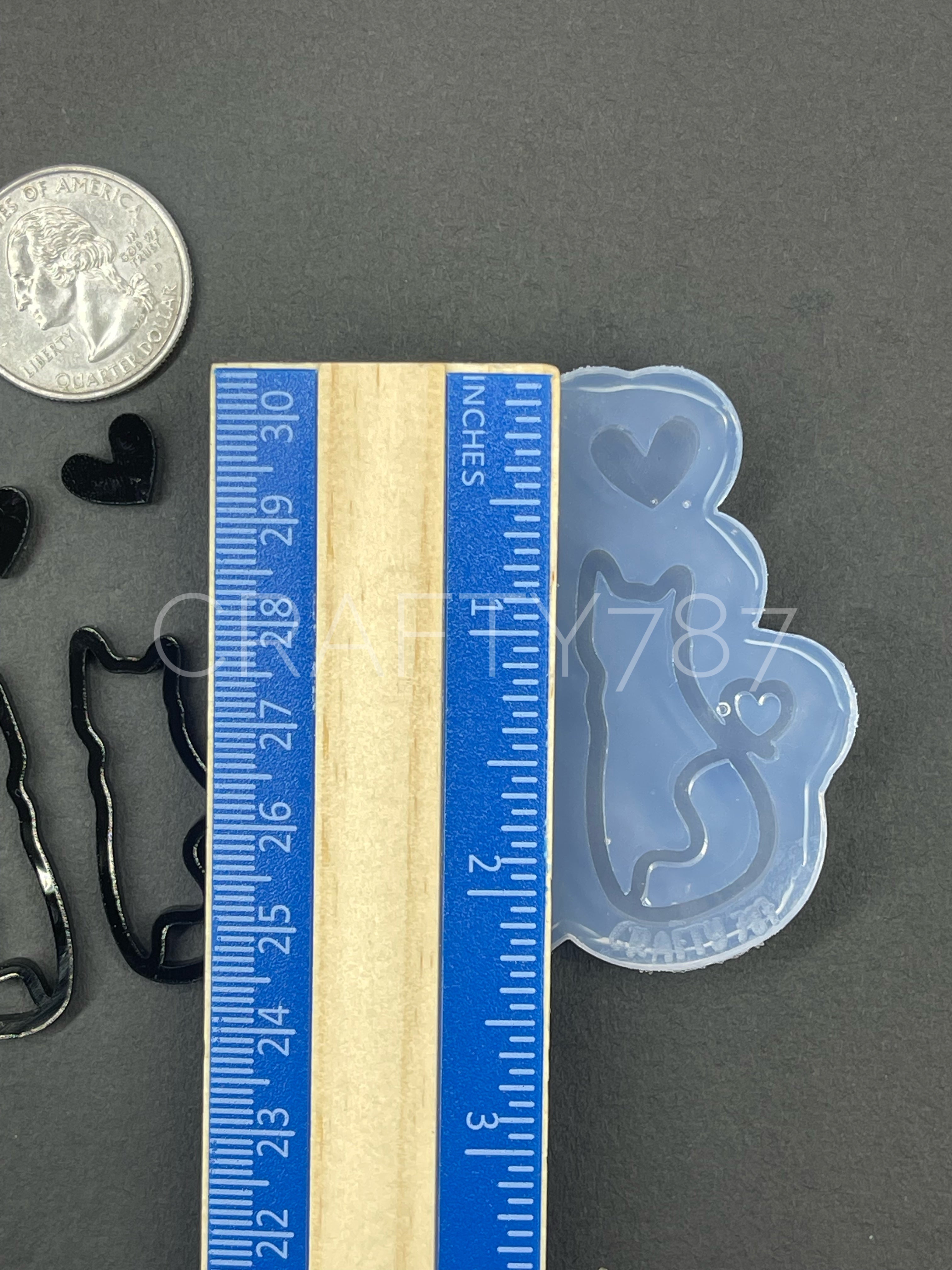 Cat Dangle Earring Silicone Mold Option 1 (D5)