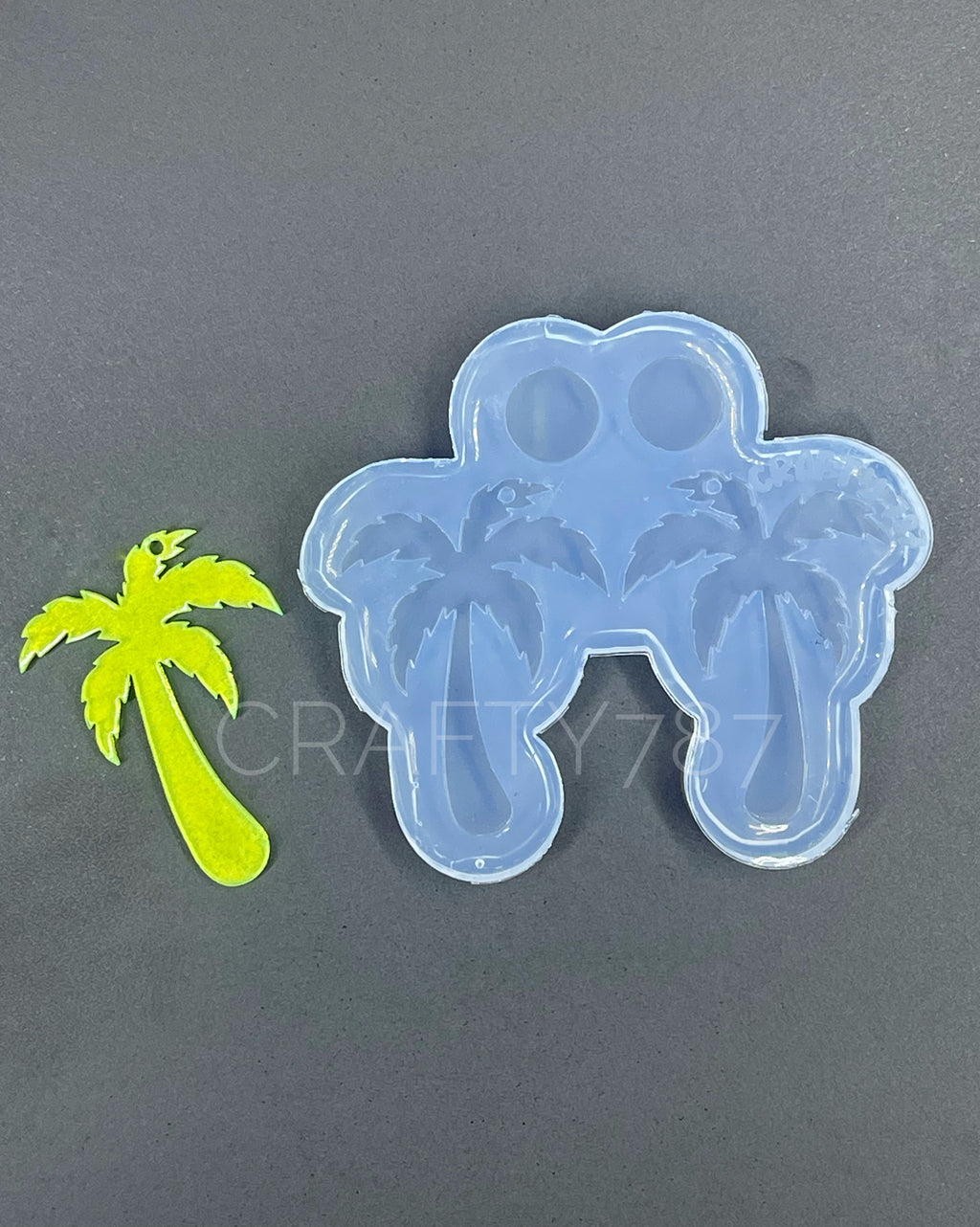 Tropical Palm Dangle Earring Silicone Mold (C13)