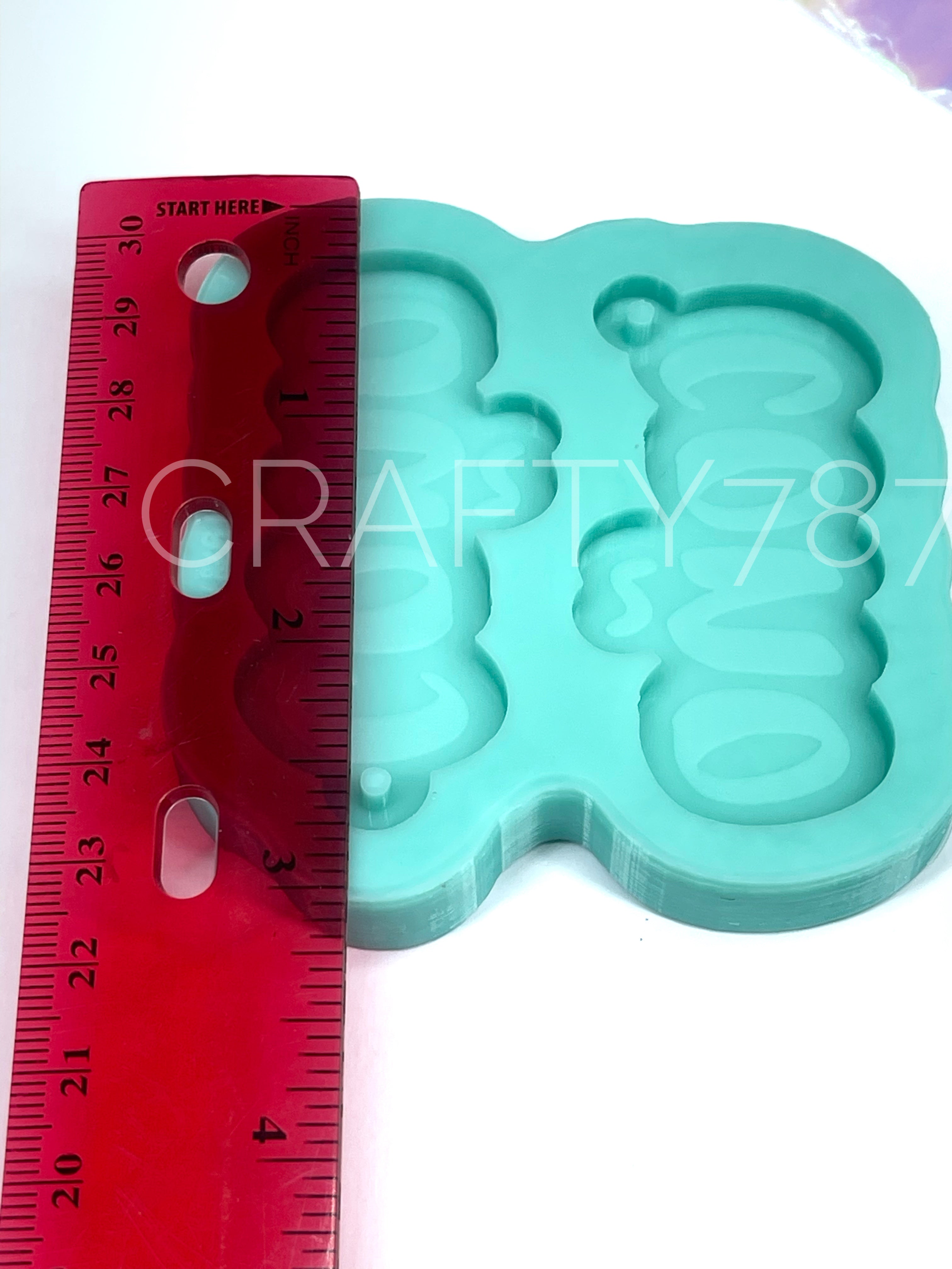 Coño Double Keychain Llavero Silicone Mold (D7)
