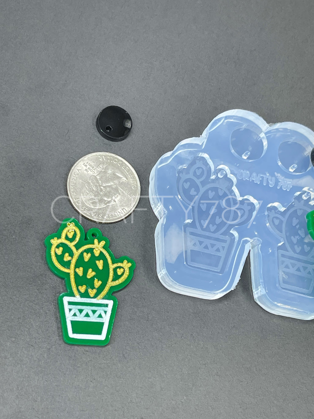 Cactus Dangle Earring Silicone Mold (D5)