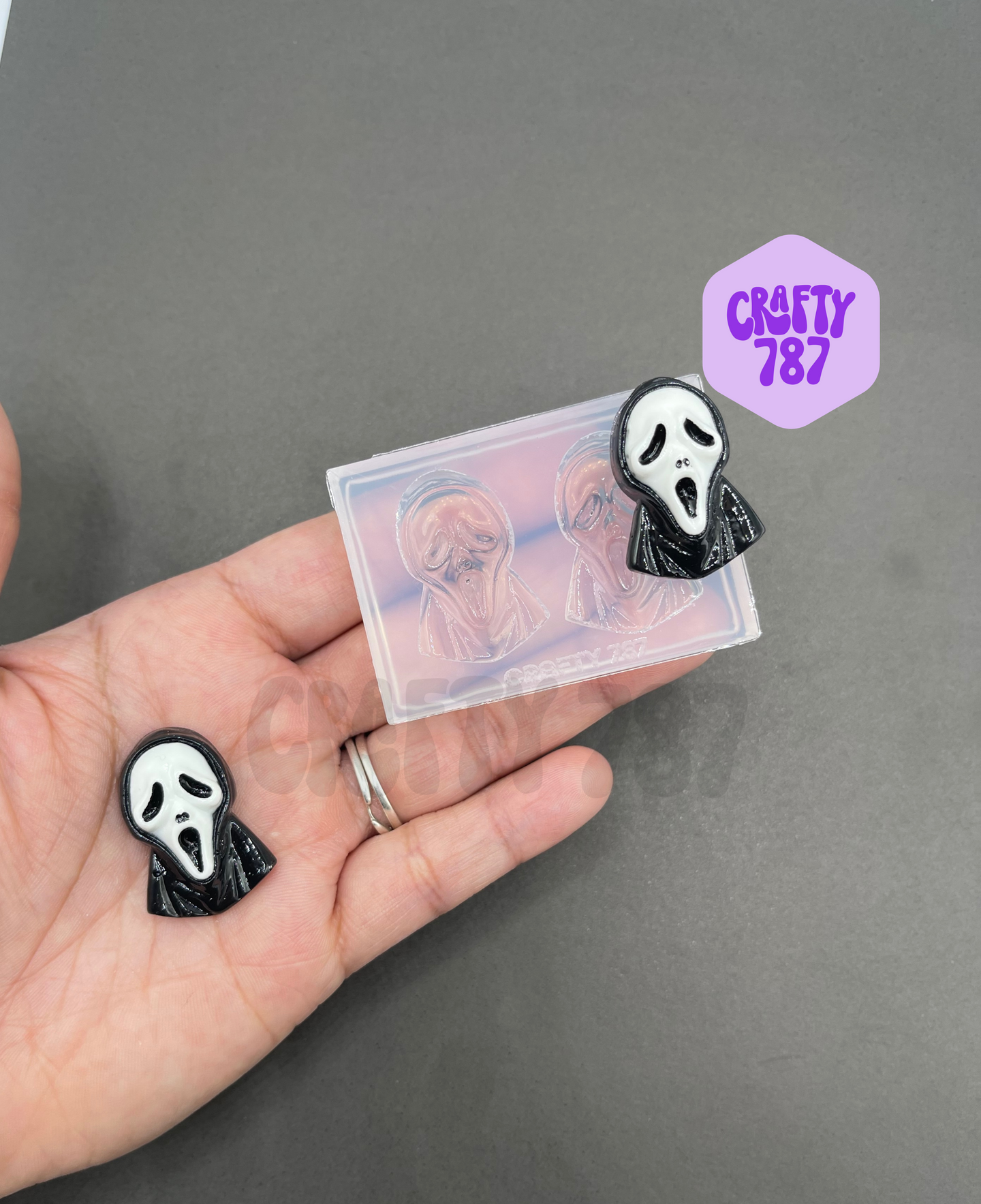 Scream Spooky Face Silicone Mold (A14)