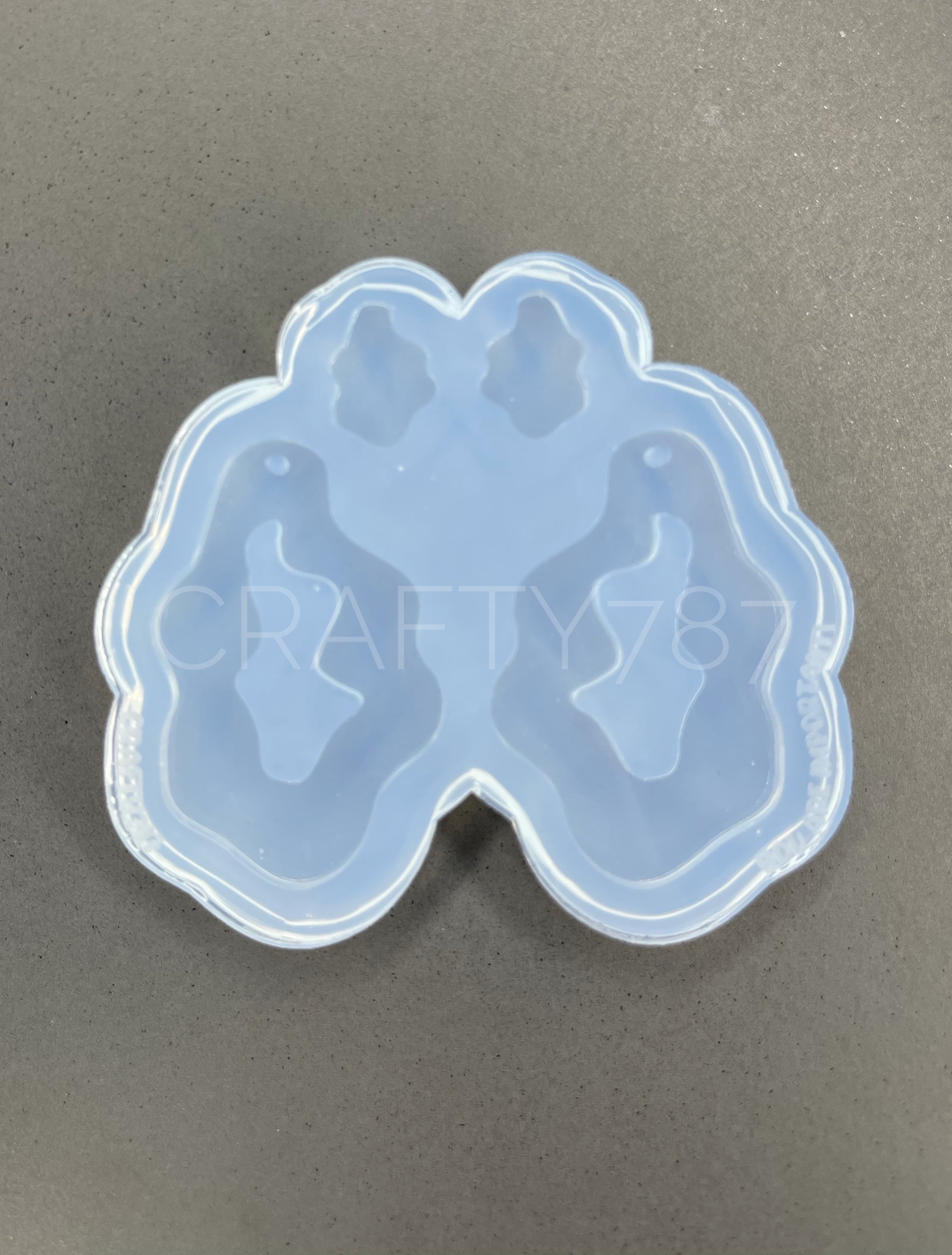 Wavy Oval Freeform Dangle Earrings Silicone Mold