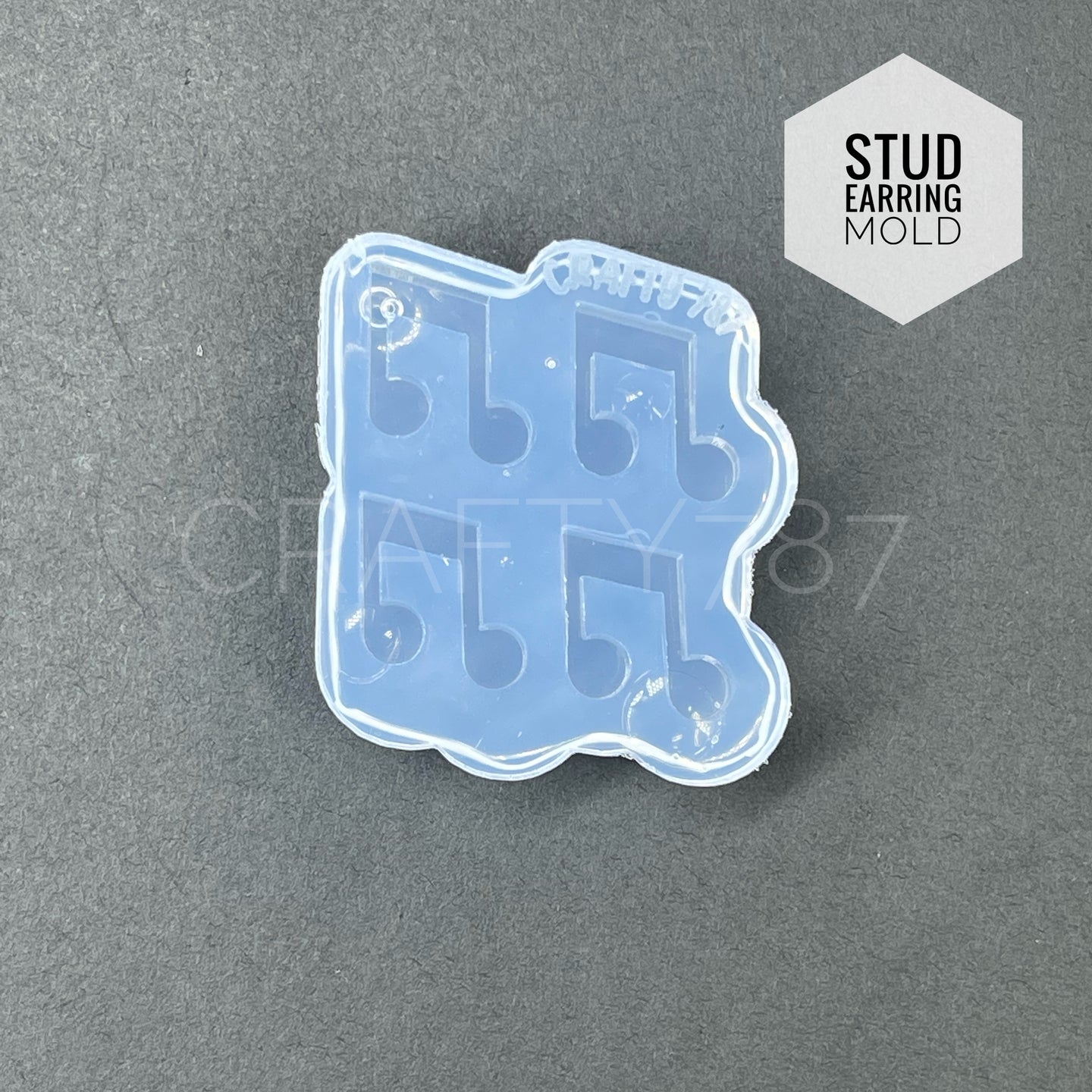 Musical Note Stud Earrings Silicone Mold(B12)