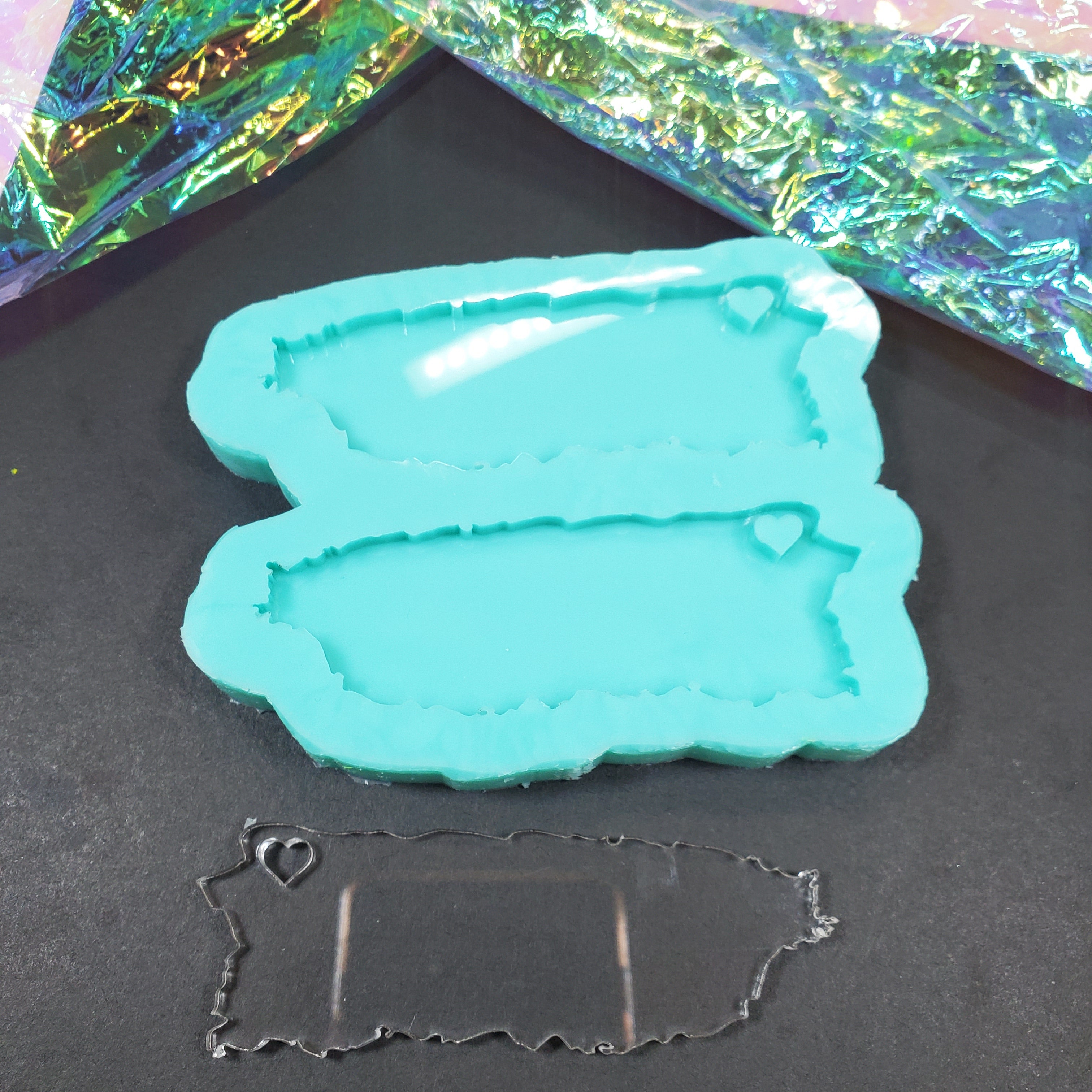 Puerto Rico Big Keychain Silicone Mold | 3.3in x 1.05 in | Molde para Llavero