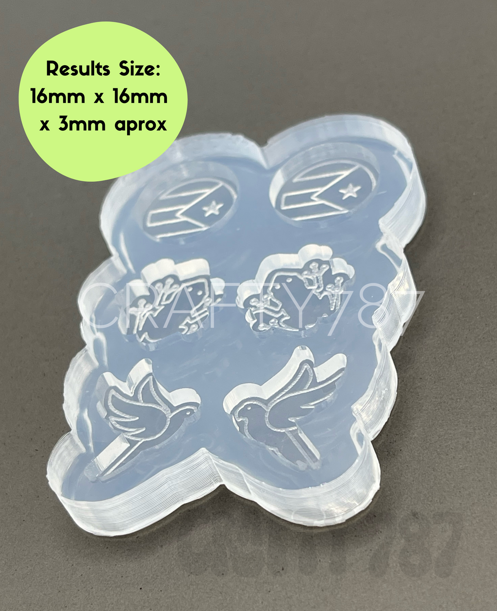 Puerto Rico Theme Studs Silicone Mold (A1)