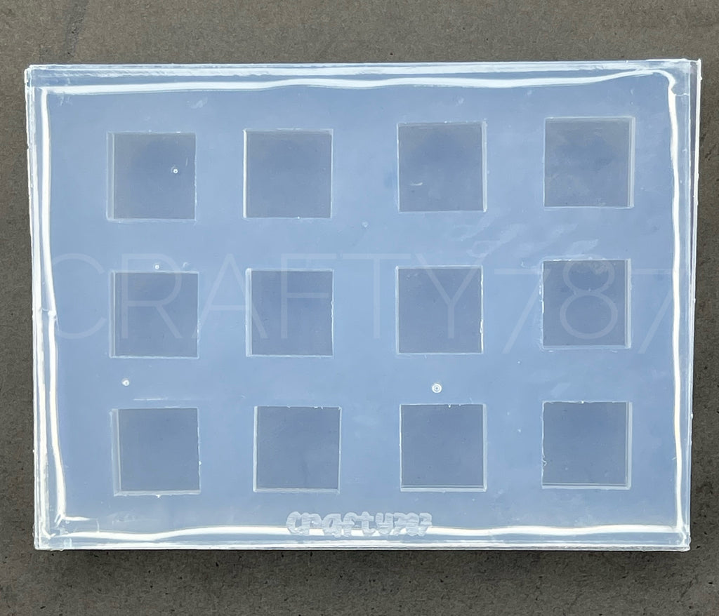 Mini Square Stud Earrings Silicone Mold 8.29mm (B10)