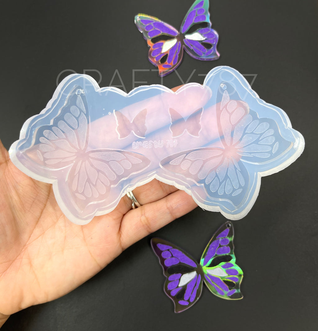 Butterfly Large Dangle Earring Silicone Mold (C8)