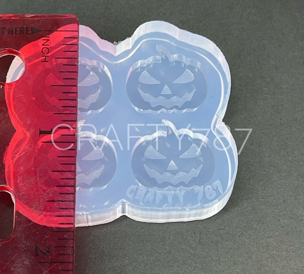 Scary Pumpkin Stud Silicone Mold(A6)