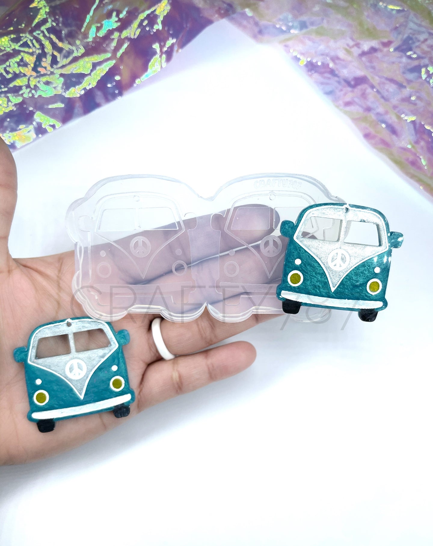 Hippie Van/Bus Dangle Silicone Mold(C2)