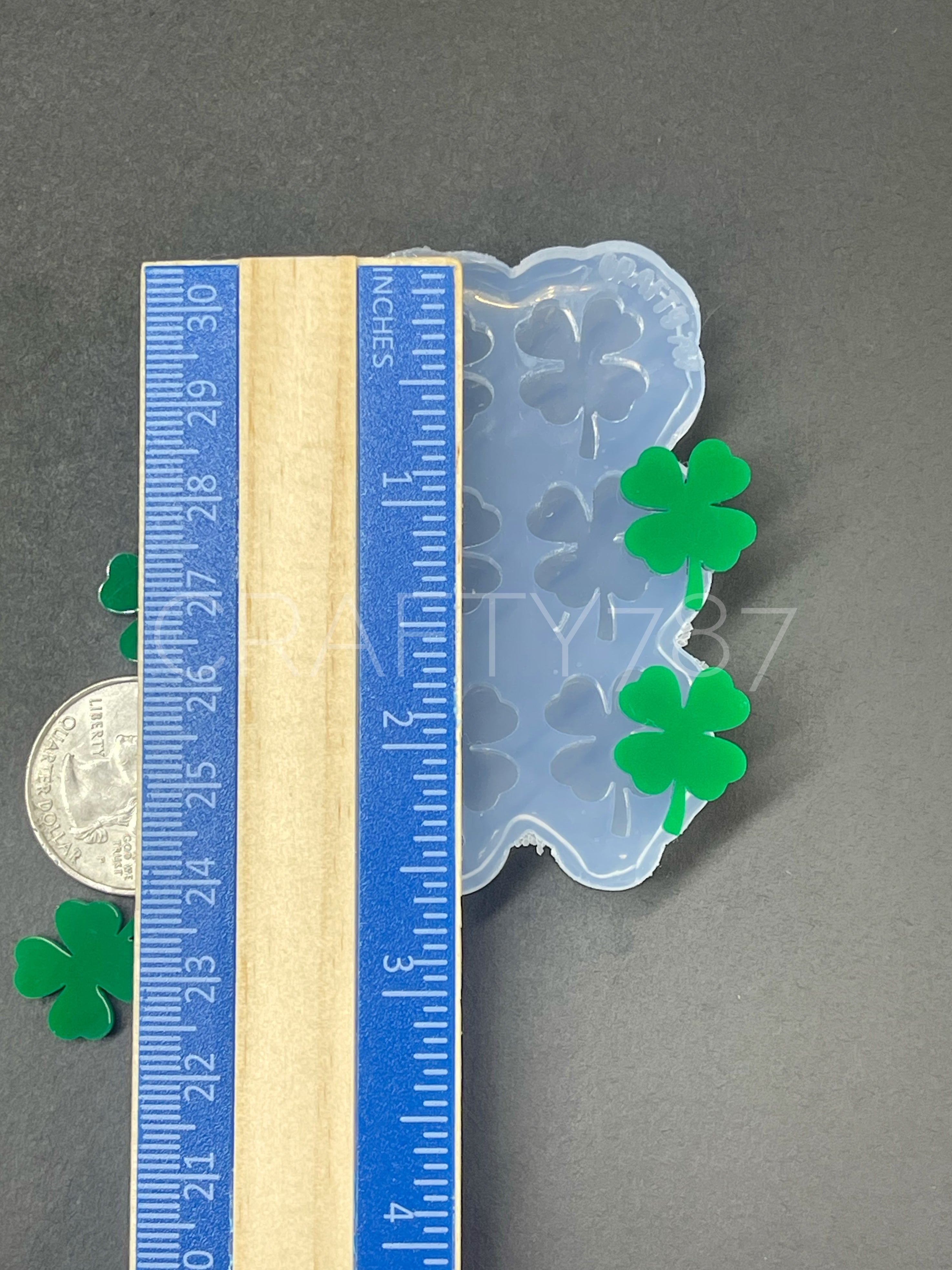 Four Leaf Clover Stud Earring Silicone Mold (B9)