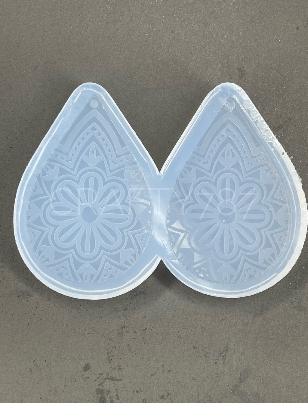 Mandala Teardrop Style 2 Earring Silicone Mold (C7)