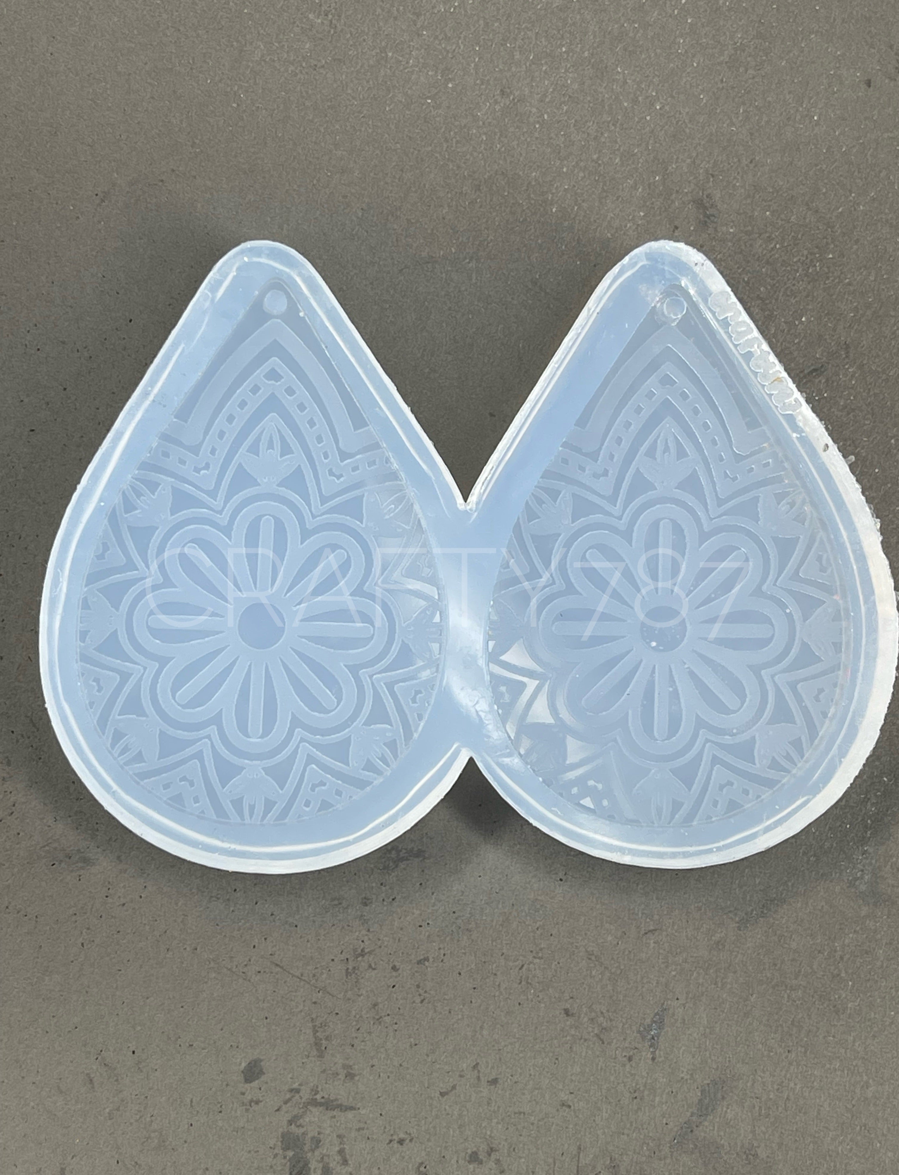 Mandala Teardrop Style 2 Earring Silicone Mold (C7)